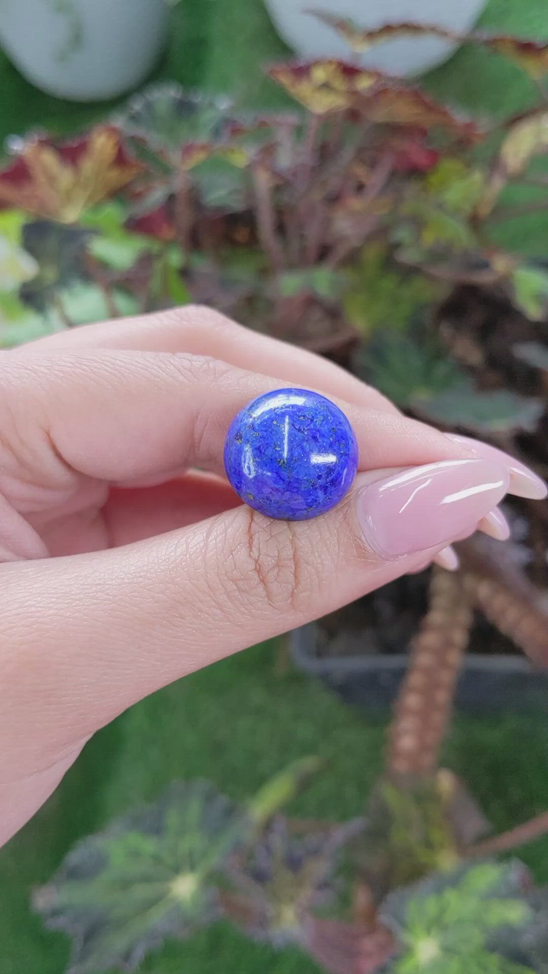 23.63 Ct. Cabochon Lapis from Afghanistan Size Video