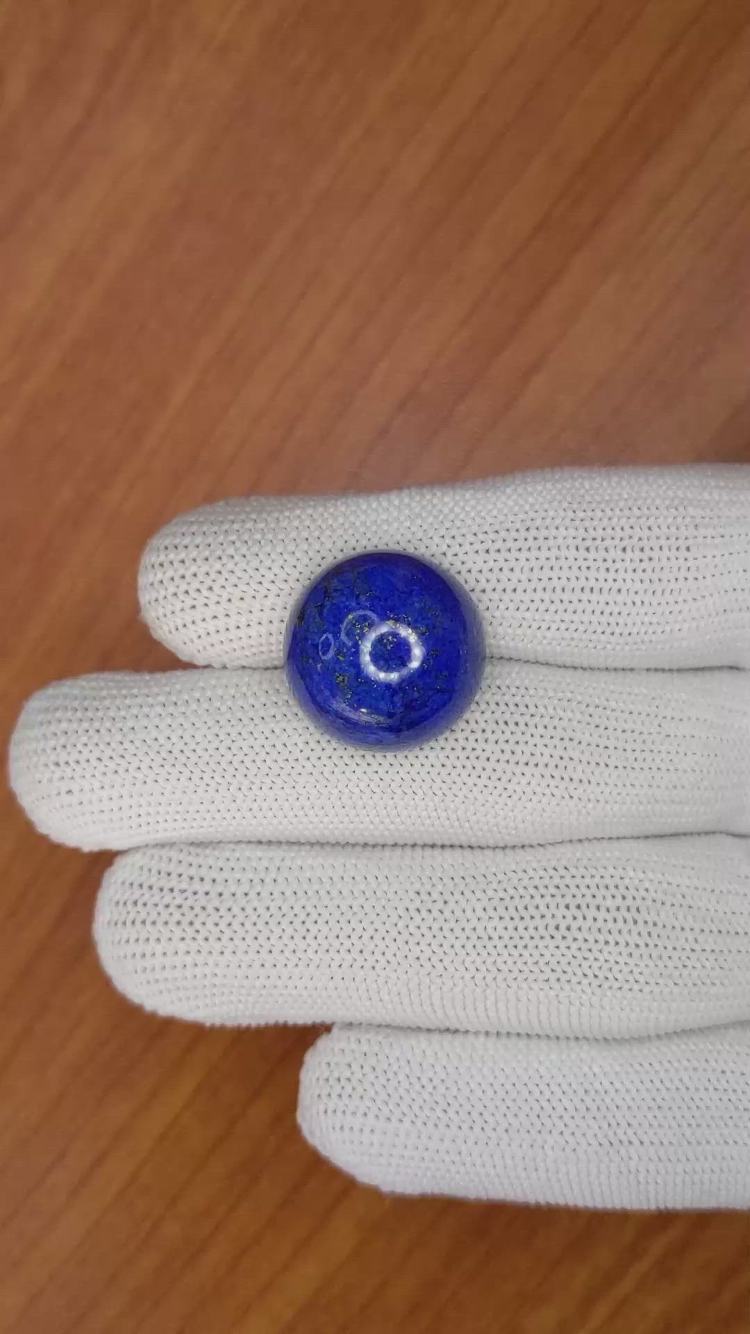 23.63 Ct. Cabochon Lapis from Afghanistan Size Video