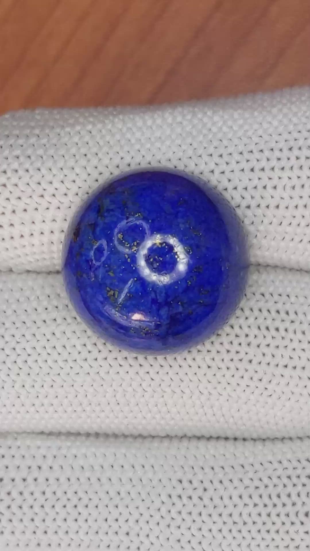 23.63 Ct. Cabochon Lapis from Afghanistan Size Video
