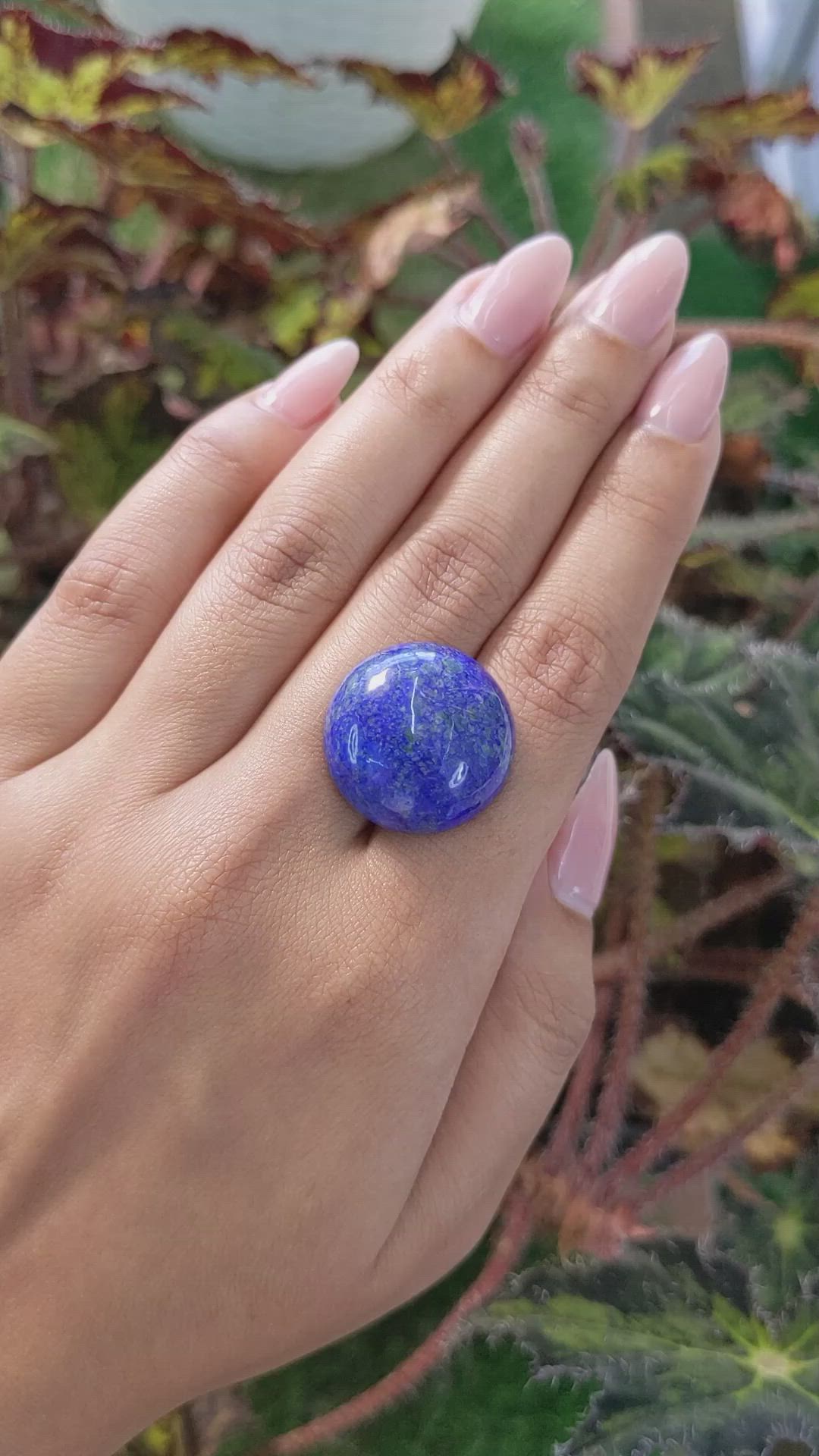 30.56 Ct. Cabochon Lapis from Afghanistan Size Video