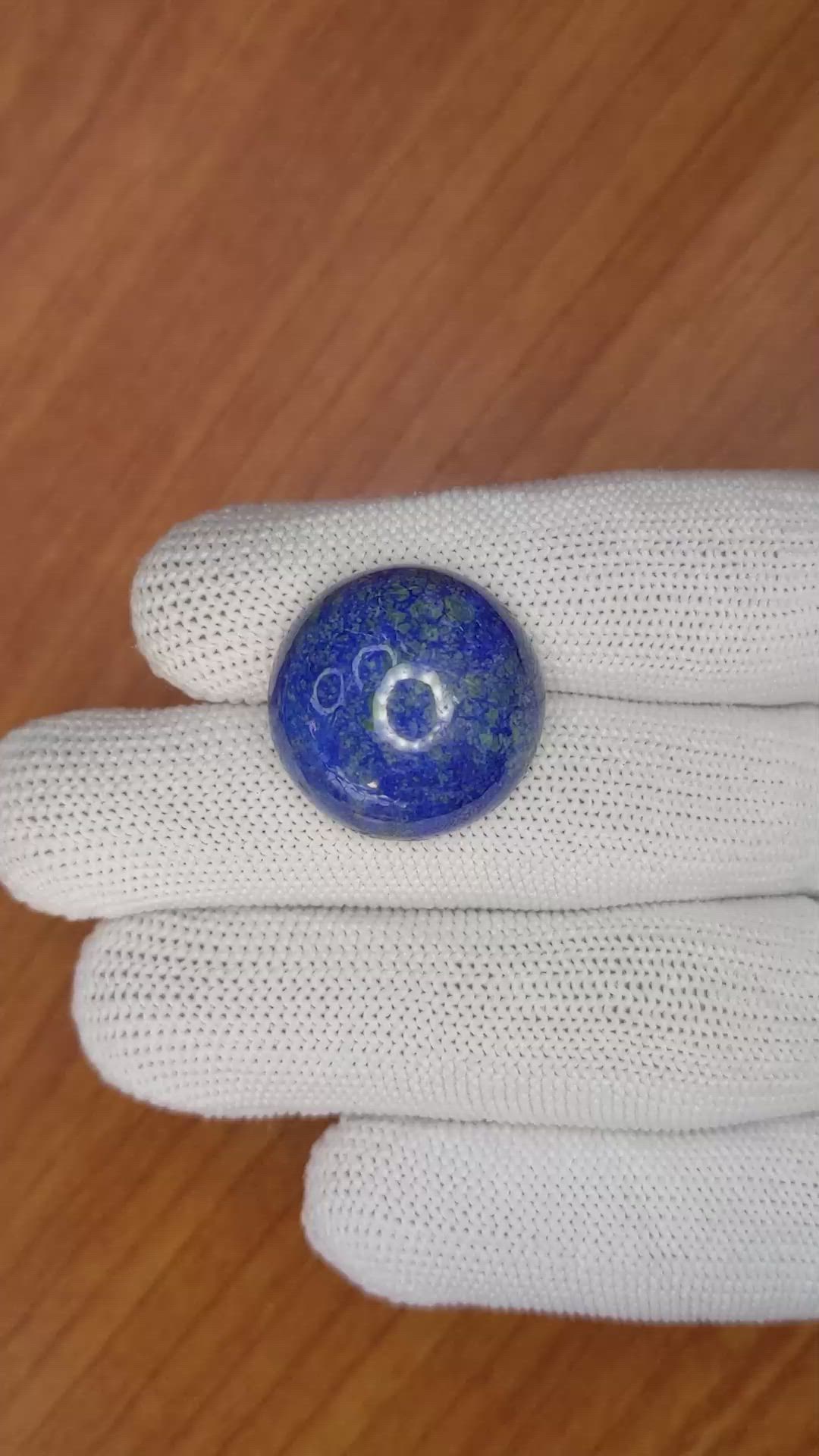 30.56 Ct. Cabochon Lapis from Afghanistan Size Video