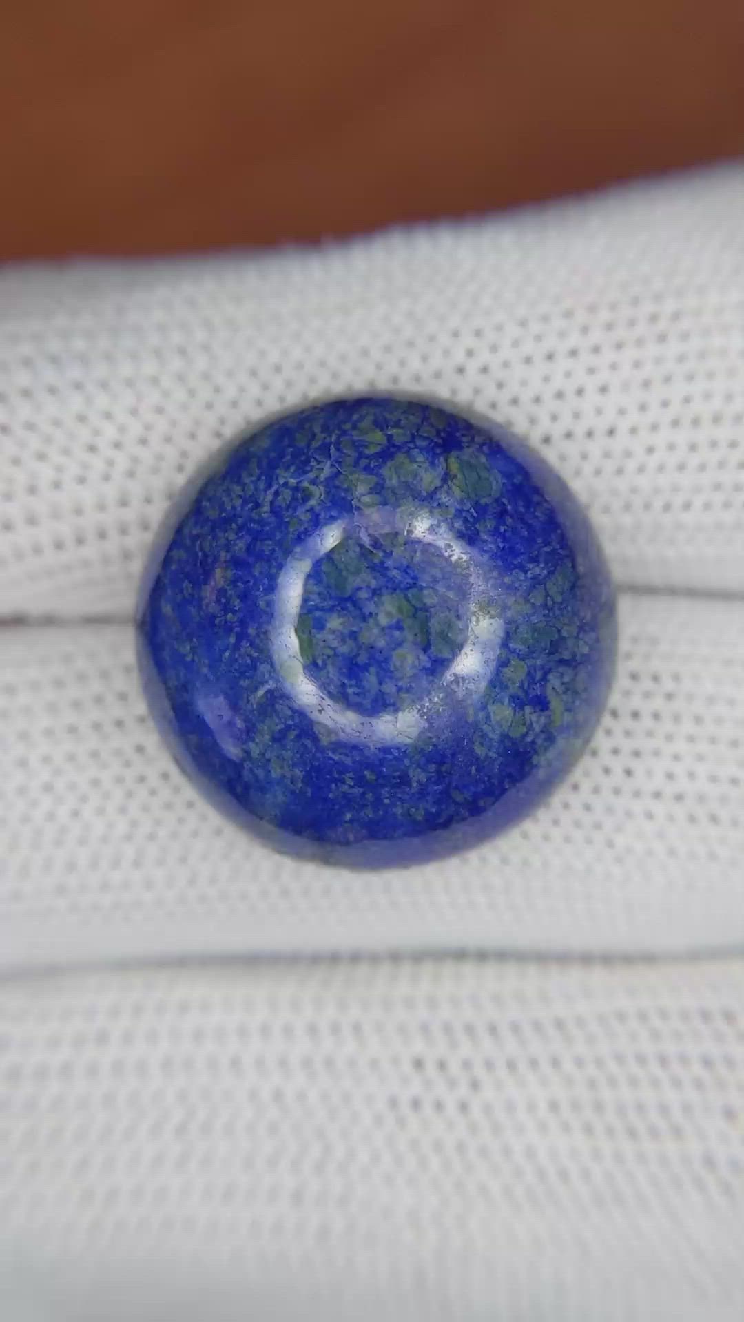 30.56 Ct. Cabochon Lapis from Afghanistan Size Video