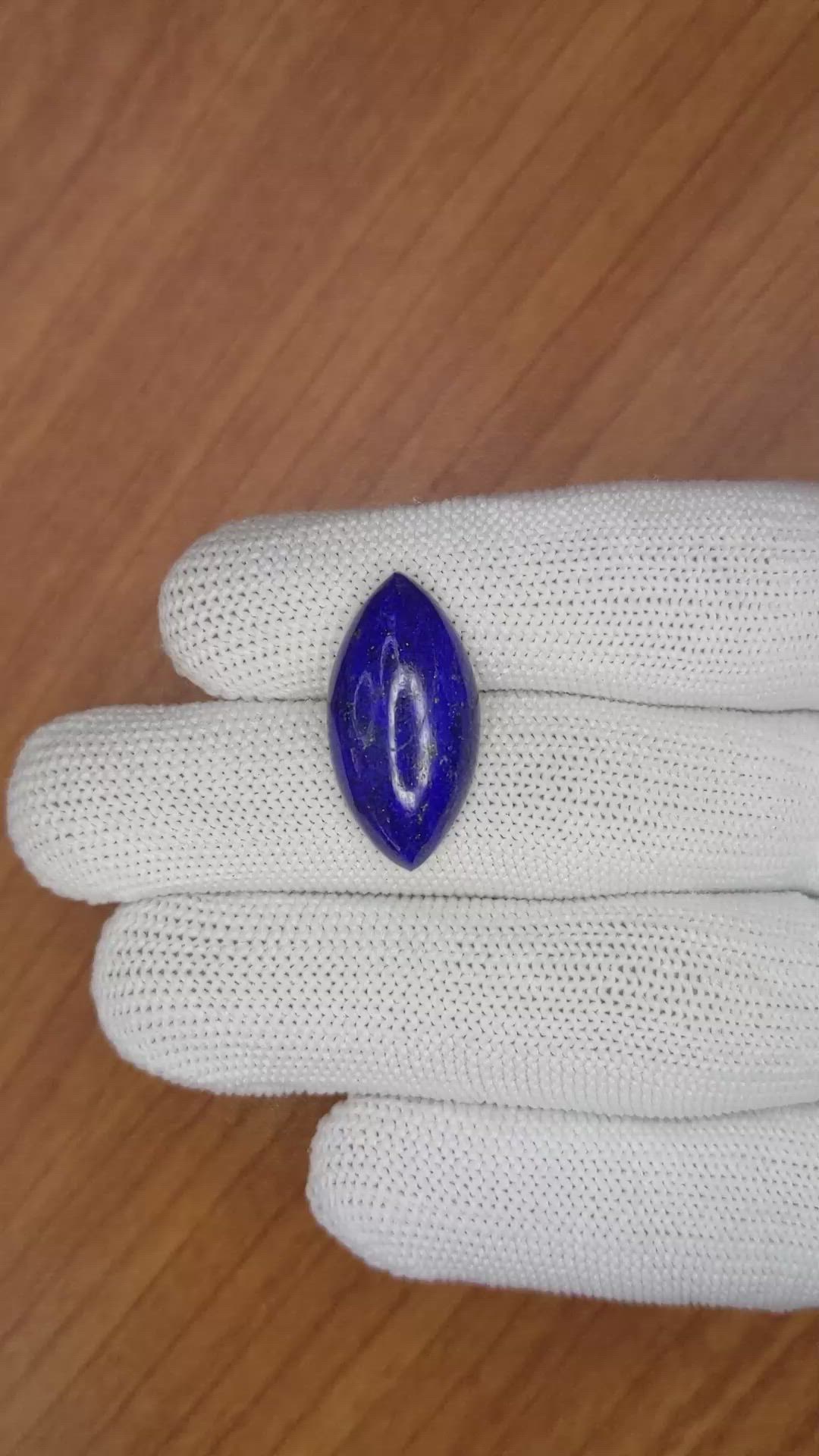 12.87 Ct. Cabochon Lapis from Afghanistan Size Video
