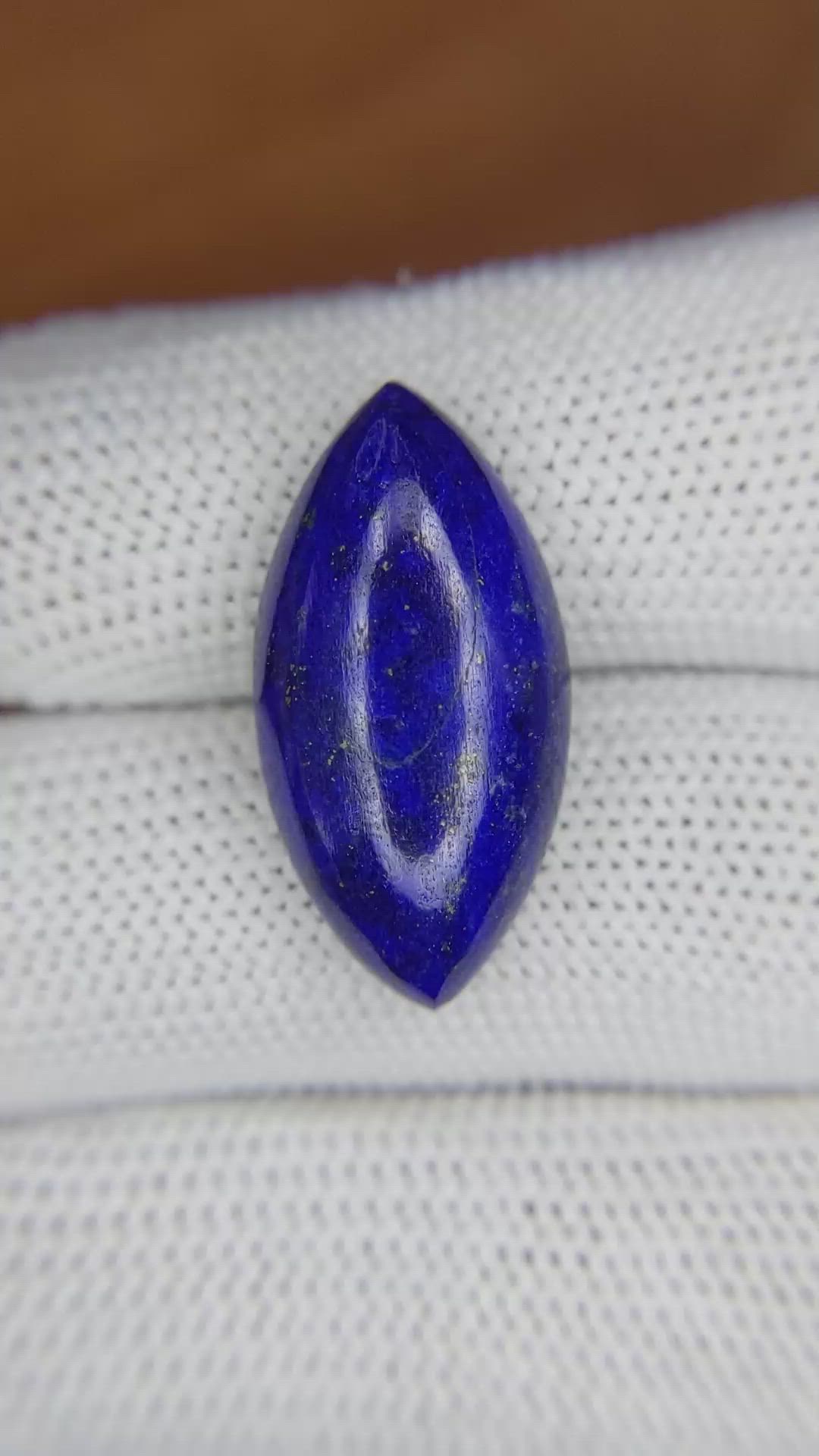 12.87 Ct. Cabochon Lapis from Afghanistan Size Video