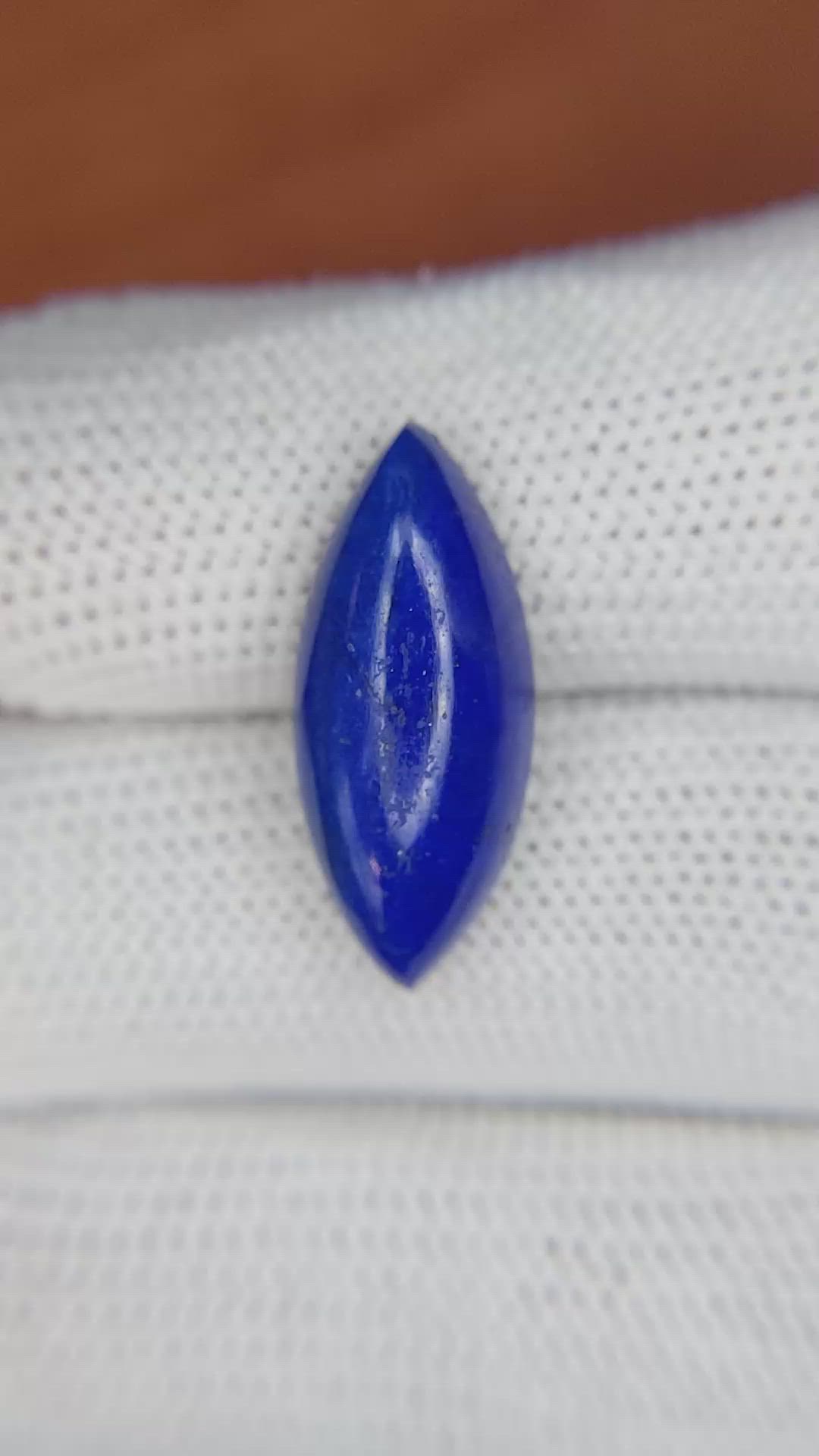 7.32 Ct. Cabochon Lapis from Afghanistan Size Video