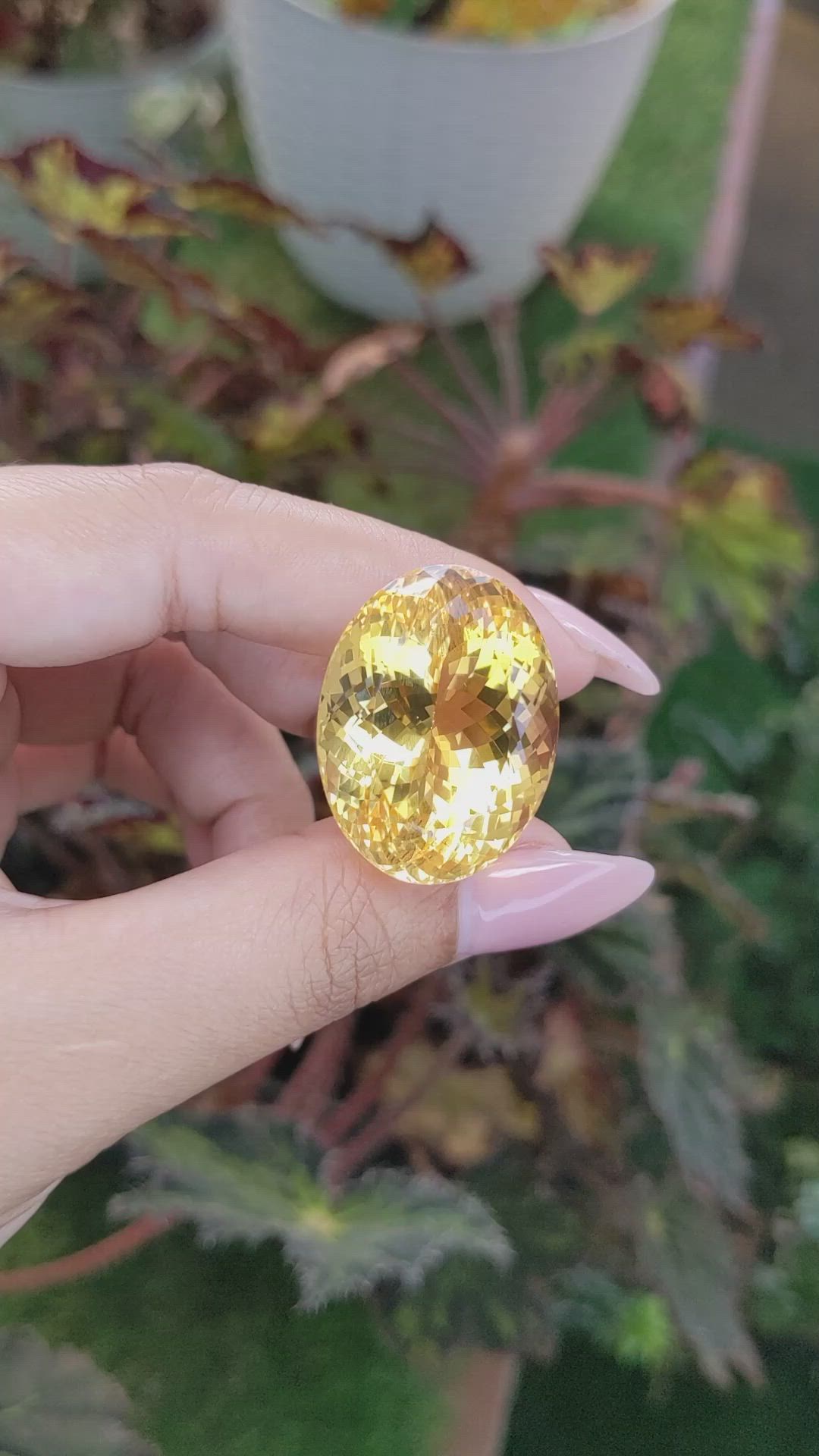 62.75 Ct. Citrine from Brazil Size Video
