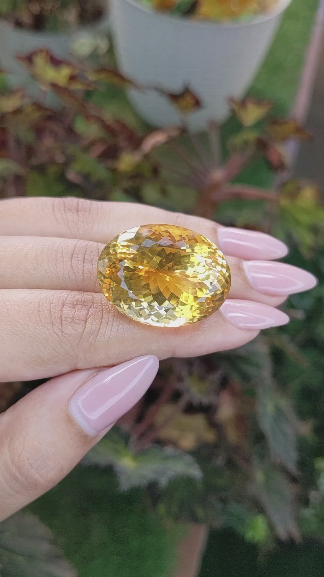 62.75 Ct. Citrine from Brazil Size Video