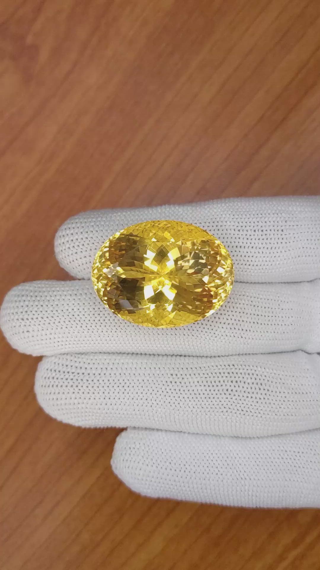 62.75 Ct. Citrine from Brazil Size Video