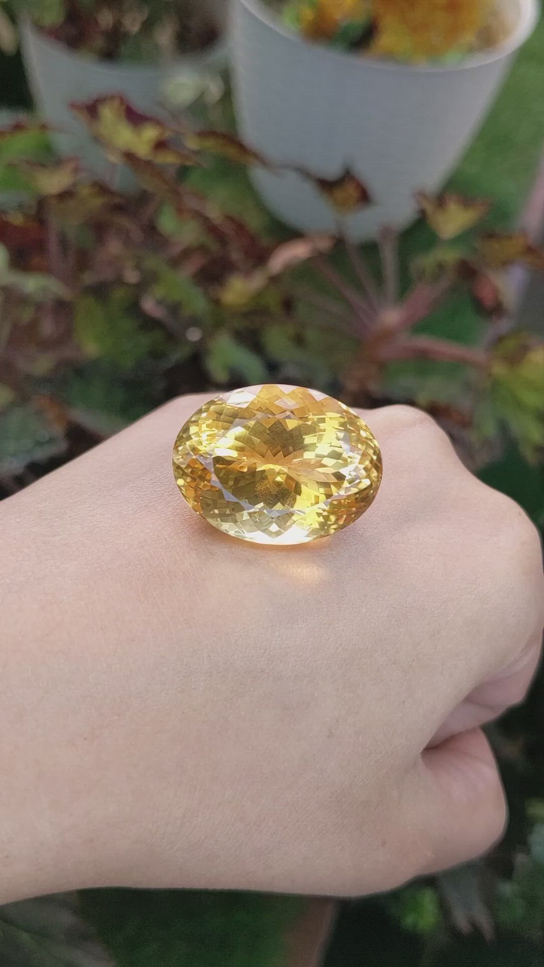 62.75 Ct. Citrine from Brazil Size Video