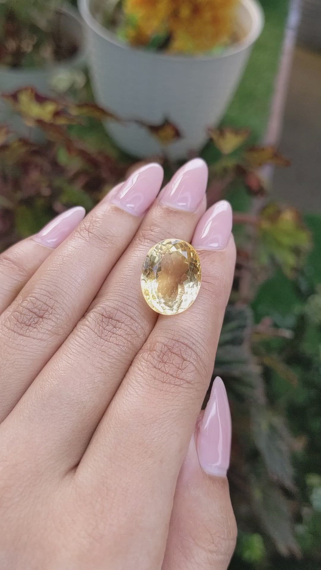 16.04 Ct. Citrine from Brazil Size Video