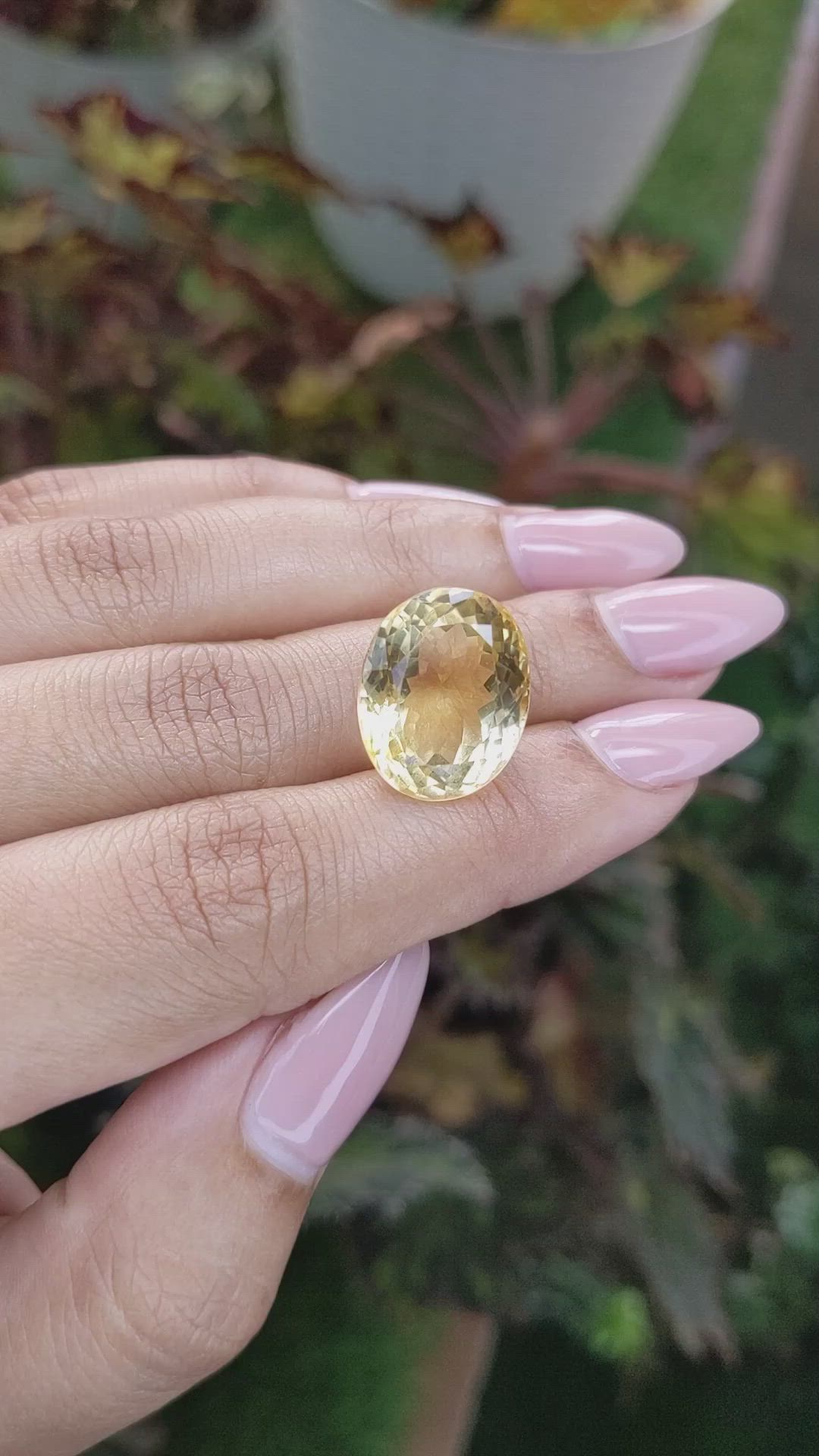 16.04 Ct. Citrine from Brazil Size Video