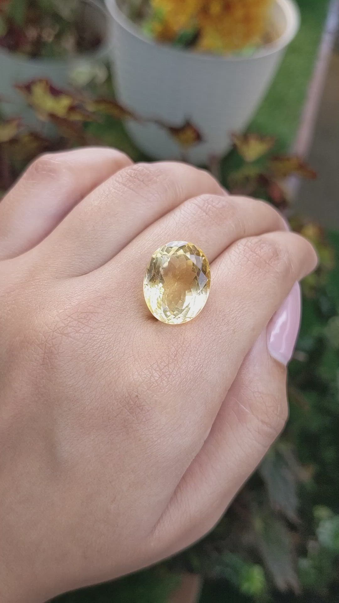 16.04 Ct. Citrine from Brazil Size Video