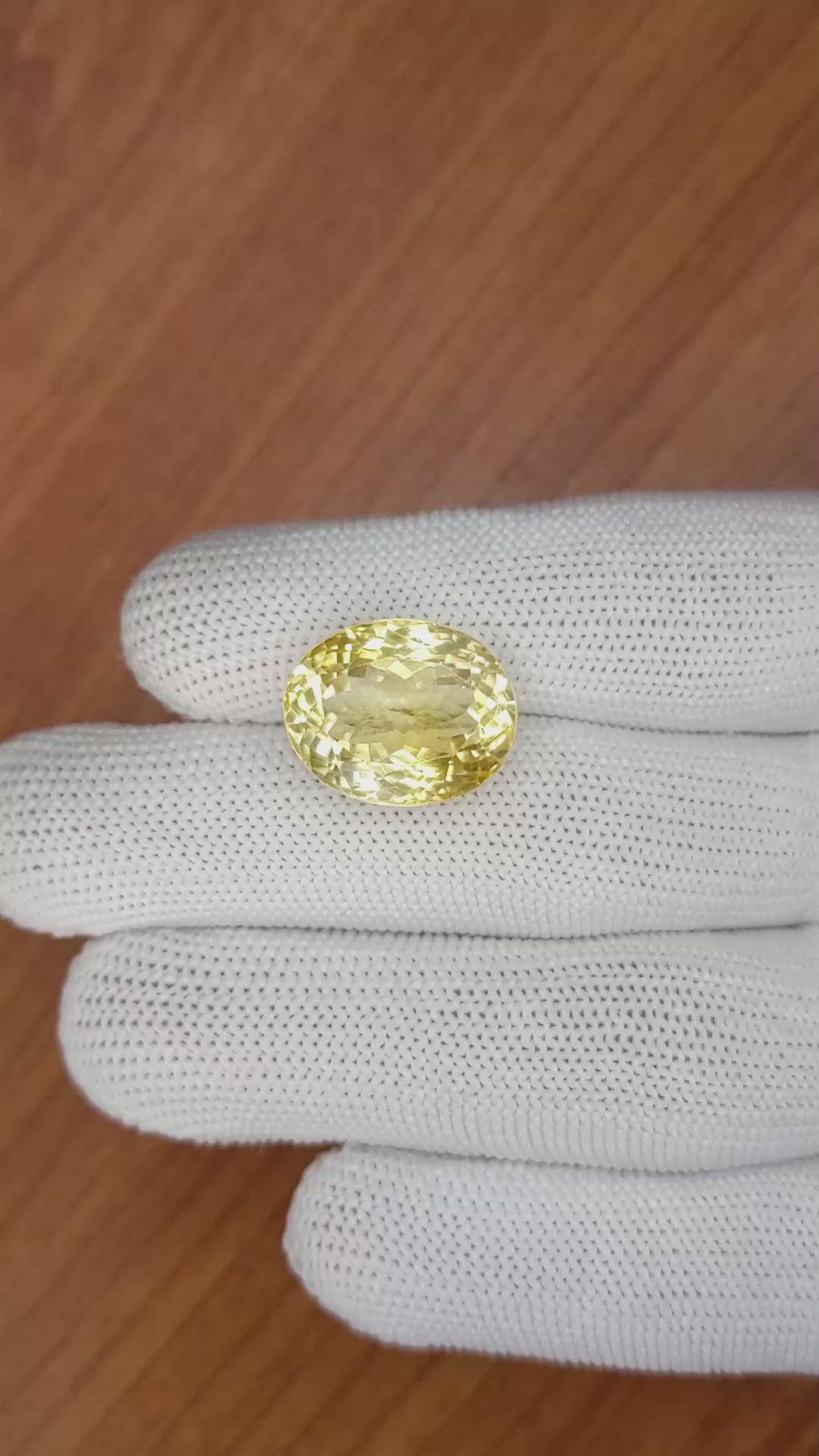 16.04 Ct. Citrine from Brazil Size Video