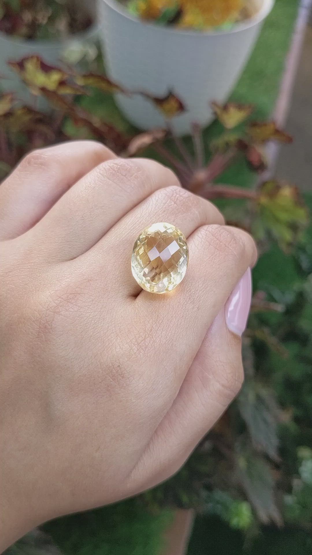 19.27 Ct. Citrine from Brazil Size Video