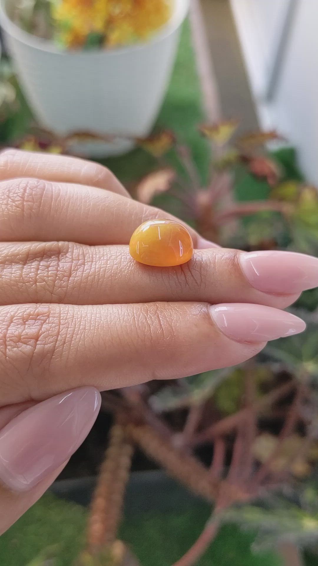 4.80 Ct. Cabochon Fire Opal from Australia Size Video