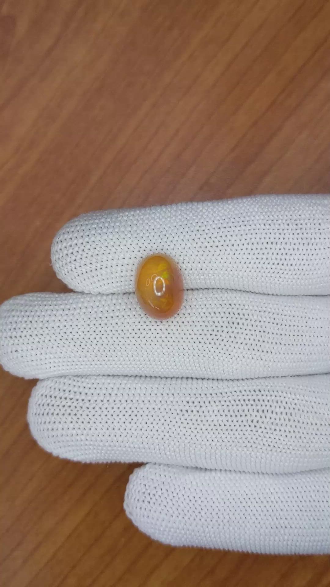 4.80 Ct. Cabochon Fire Opal from Australia Size Video