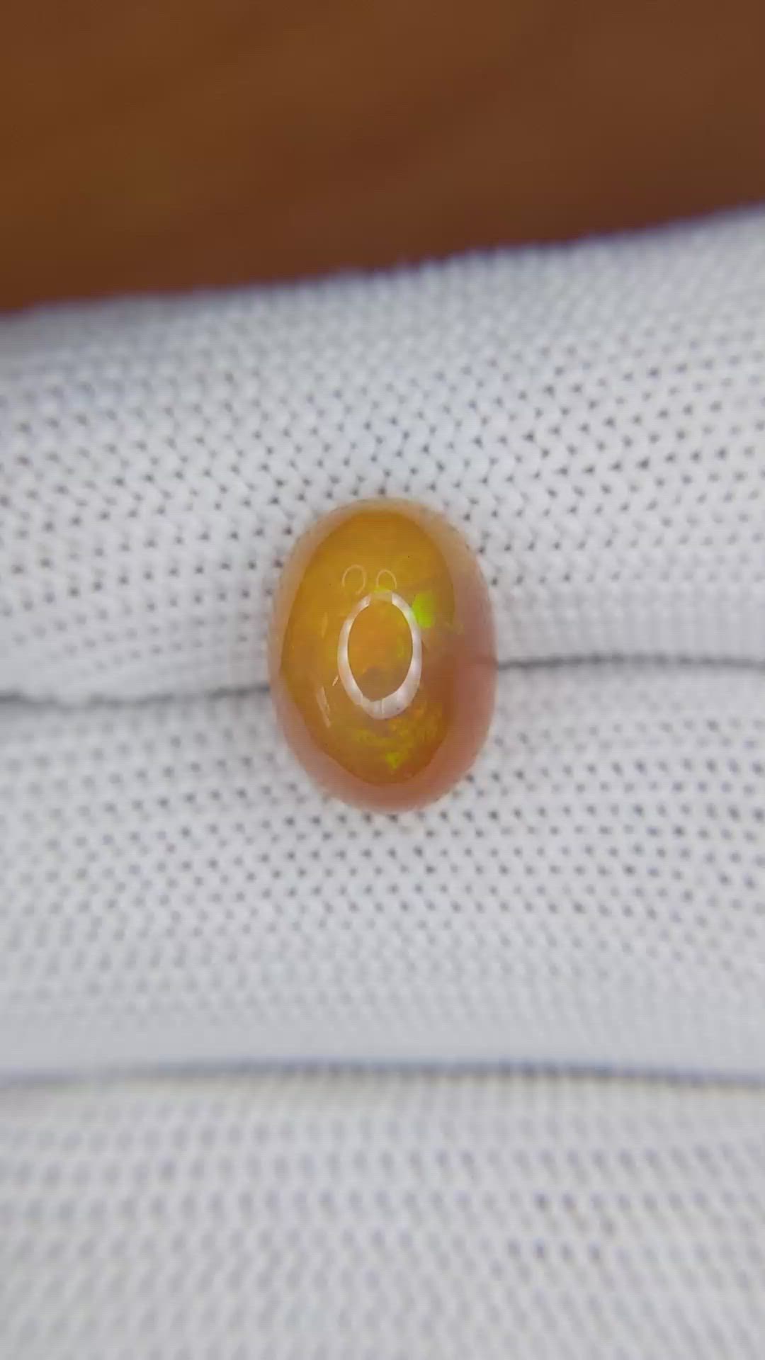 4.80 Ct. Cabochon Fire Opal from Australia Size Video