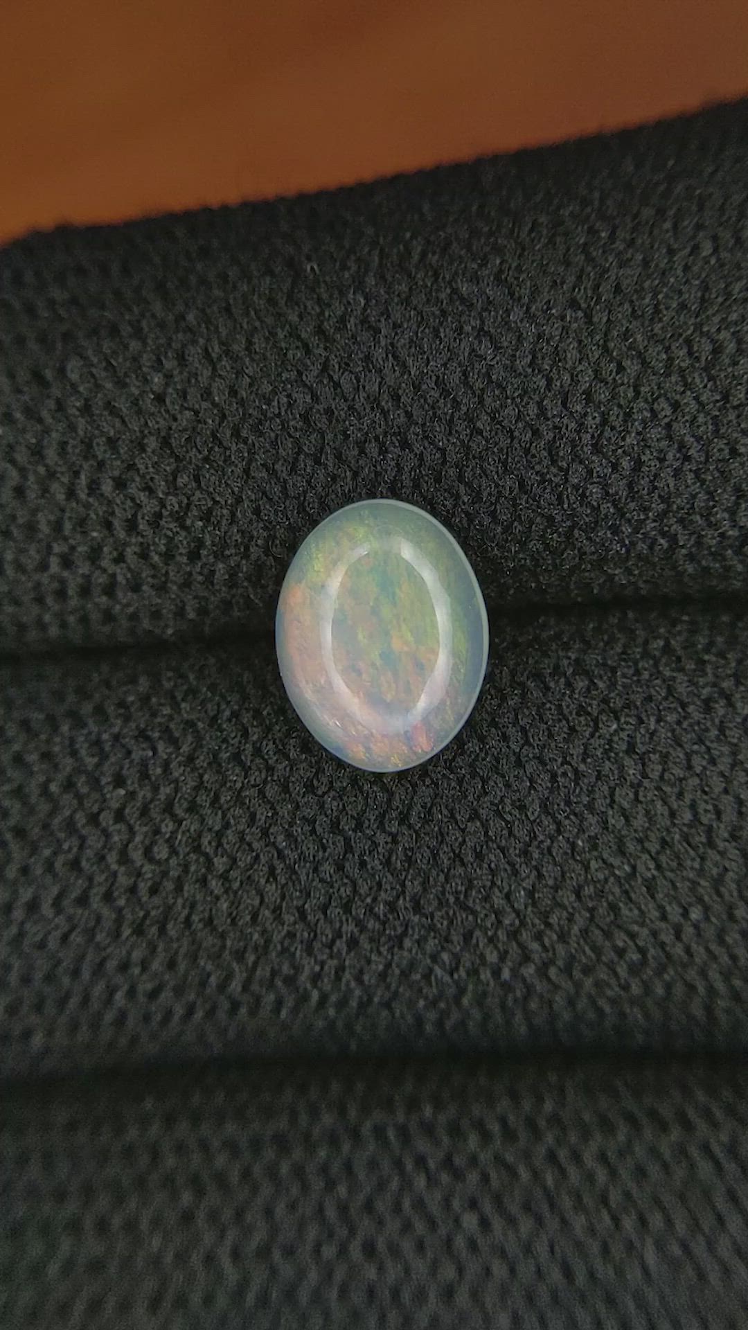 1.21 Ct. Cabochon White Opal from Australia Size Video