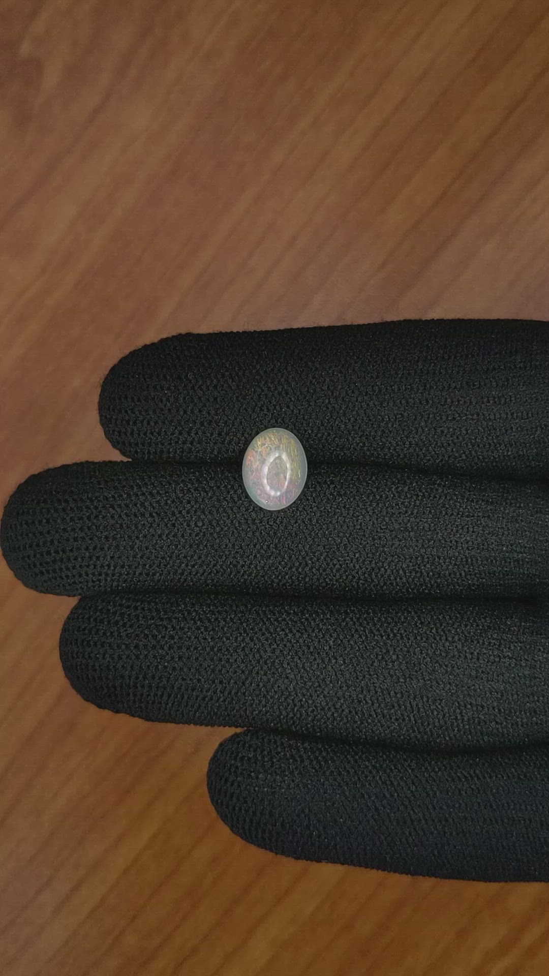 1.21 Ct. Cabochon White Opal from Australia Size Video