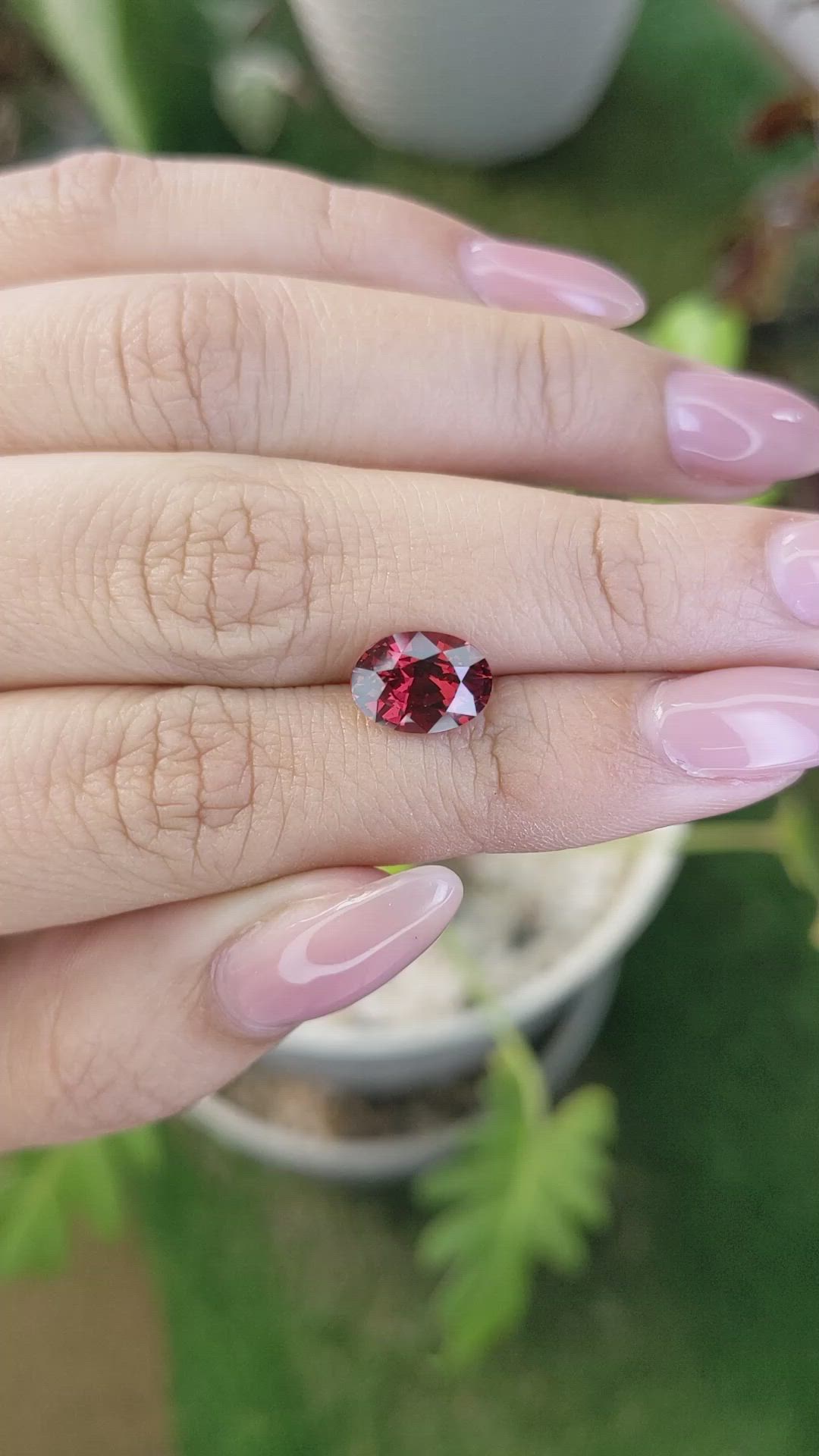 2.80 Ct. Garnet from Ceylon (Sri Lanka) Size Video