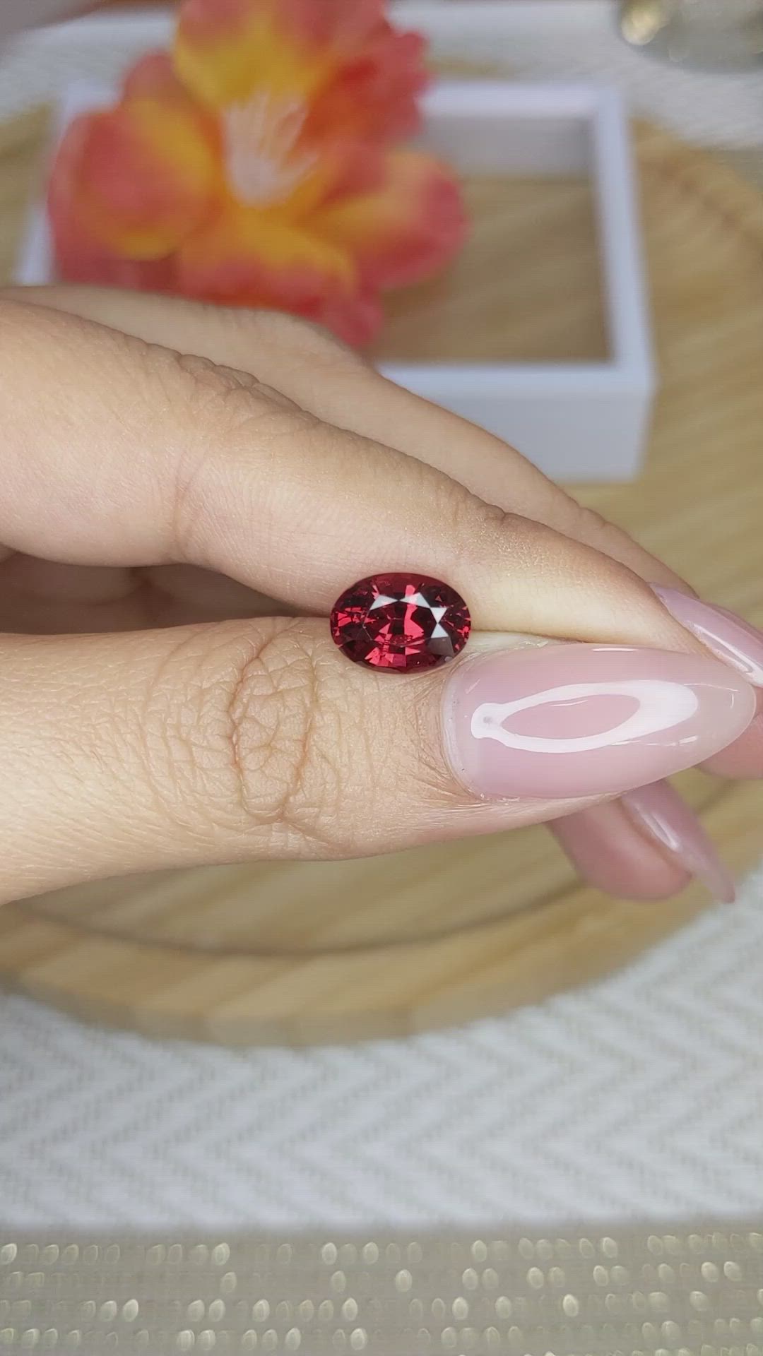 2.80 Ct. Garnet from Ceylon (Sri Lanka) Size Video