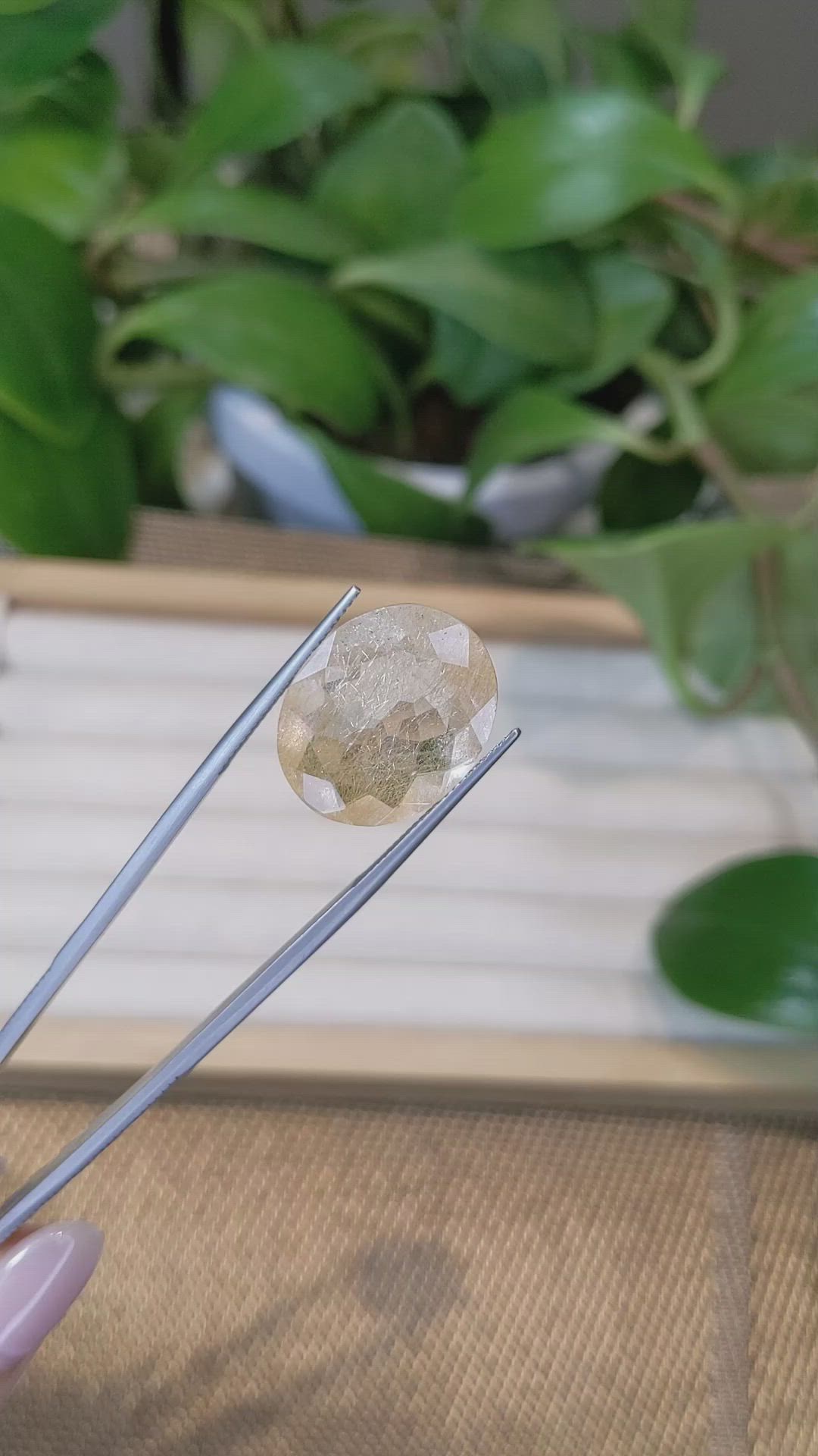 16.12 Ct. Rutilated Quartz from Madagascar Size Video