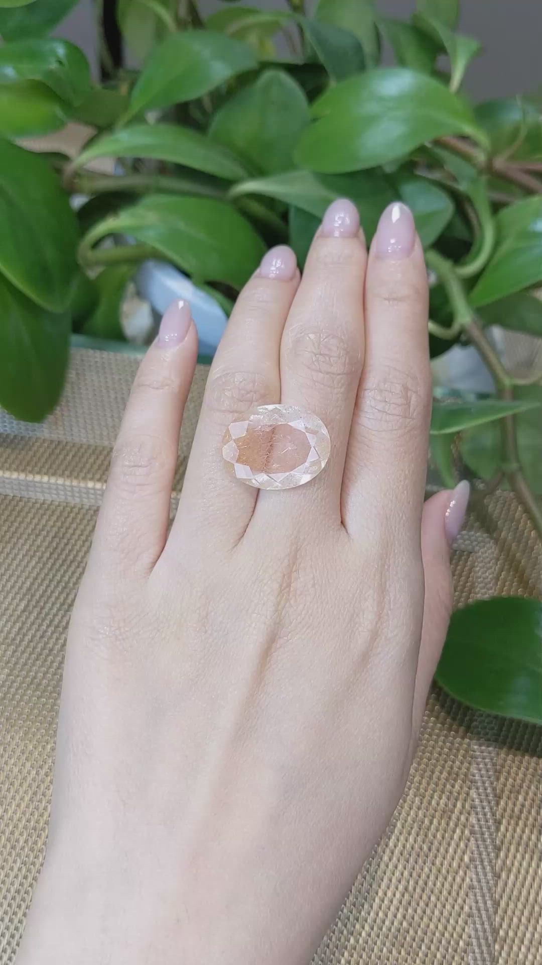 16.12 Ct. Rutilated Quartz from Madagascar Size Video