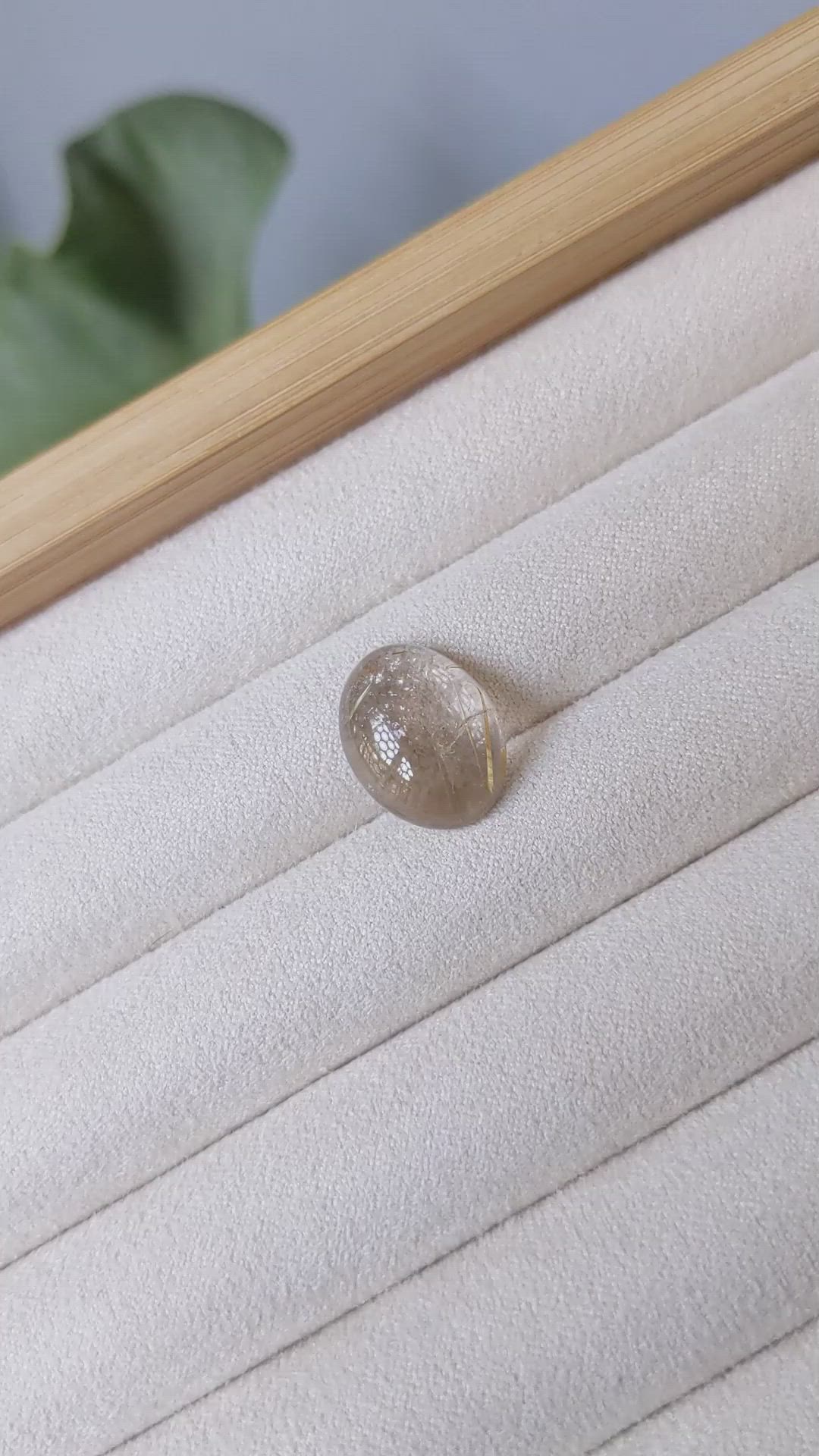 6.96 Ct. Cabochon Rutilated Quartz from Madagascar Size Video