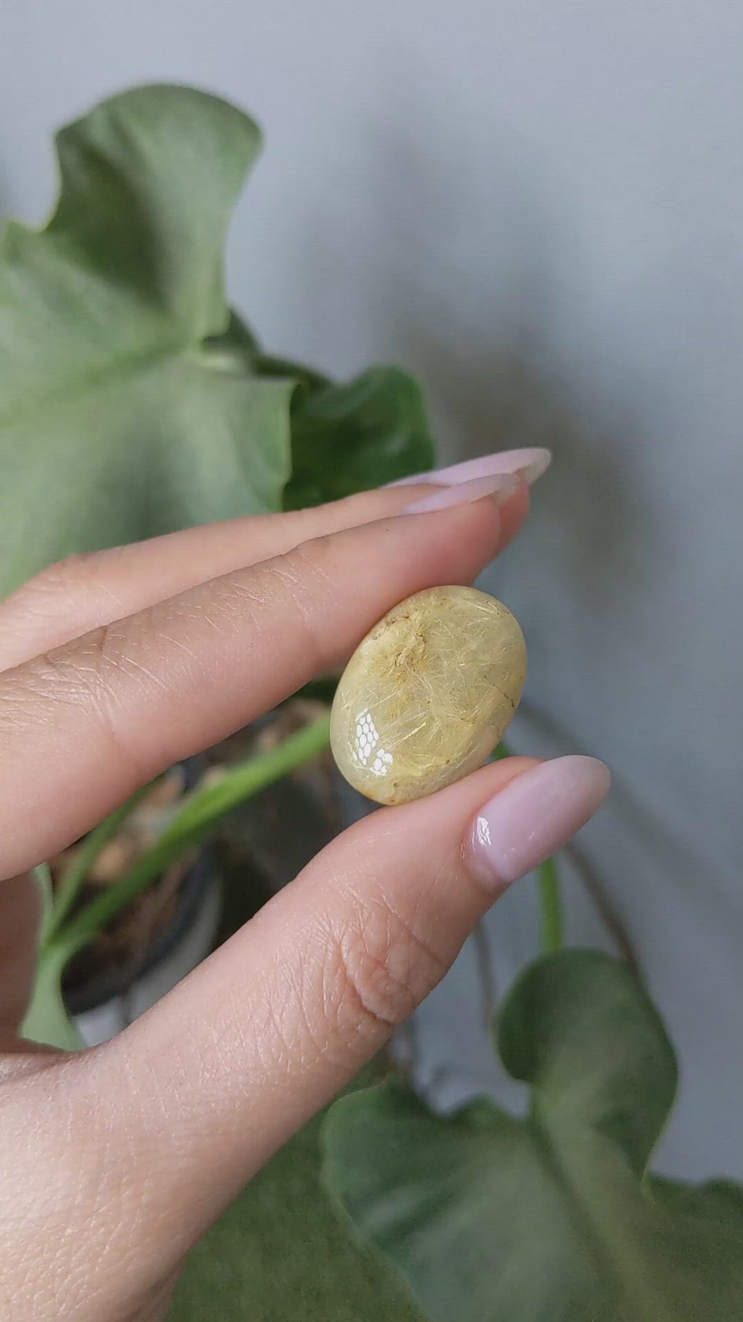 20.32 Ct. Cabochon Rutilated Quartz from Madagascar Size Video