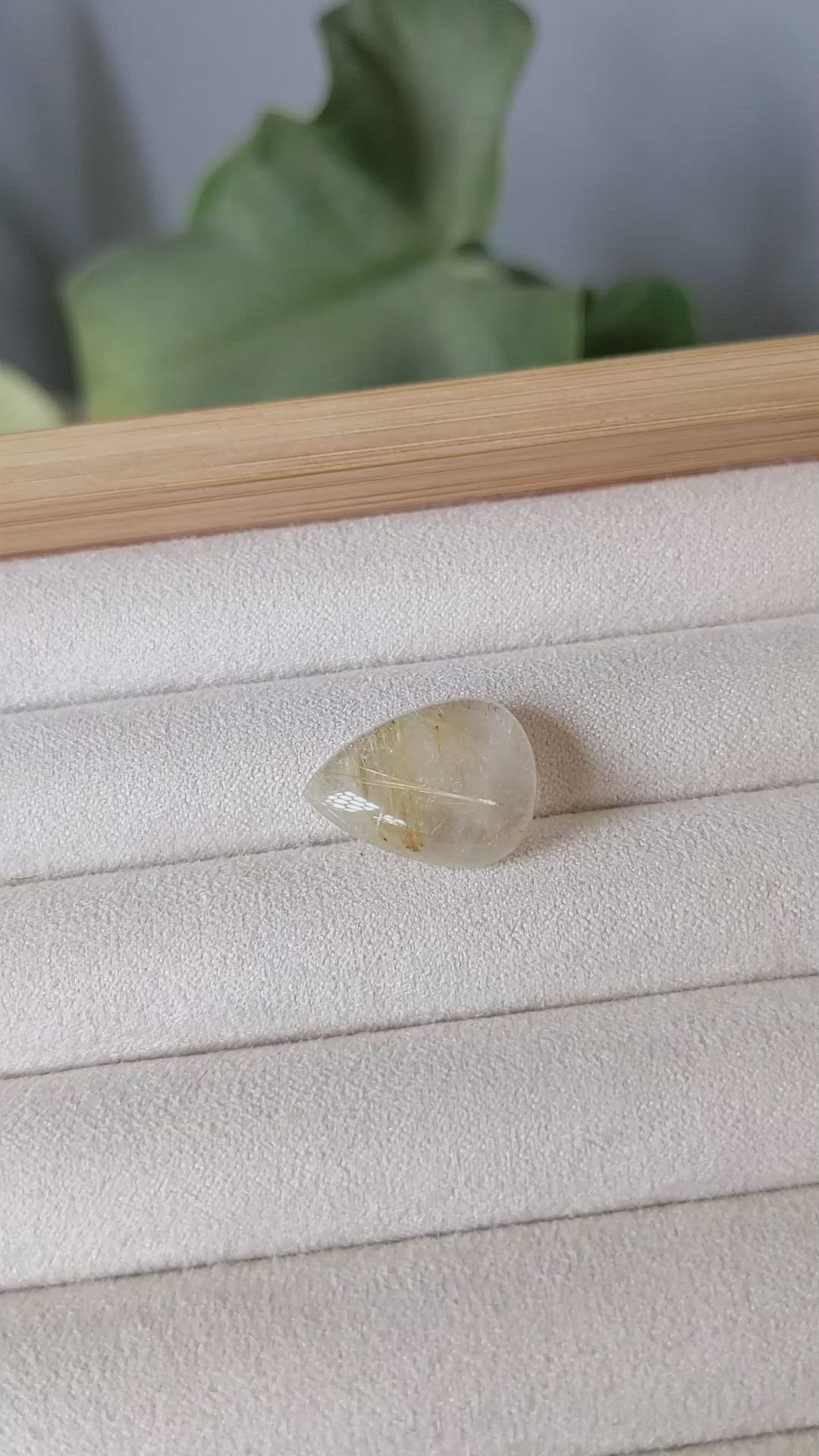 11.51 Ct. Cabochon Rutilated Quartz from Madagascar Size Video