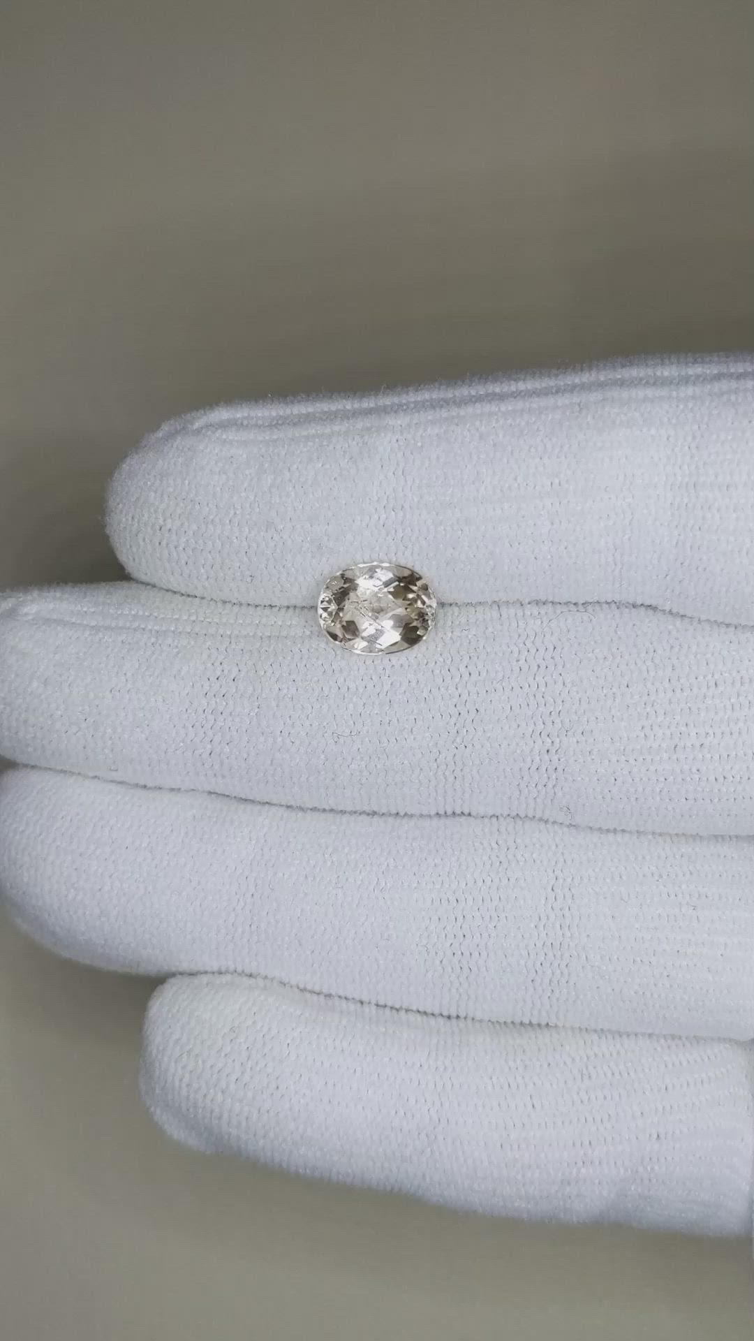 2.03 Ct. Goshenite from Pakistan Size Video