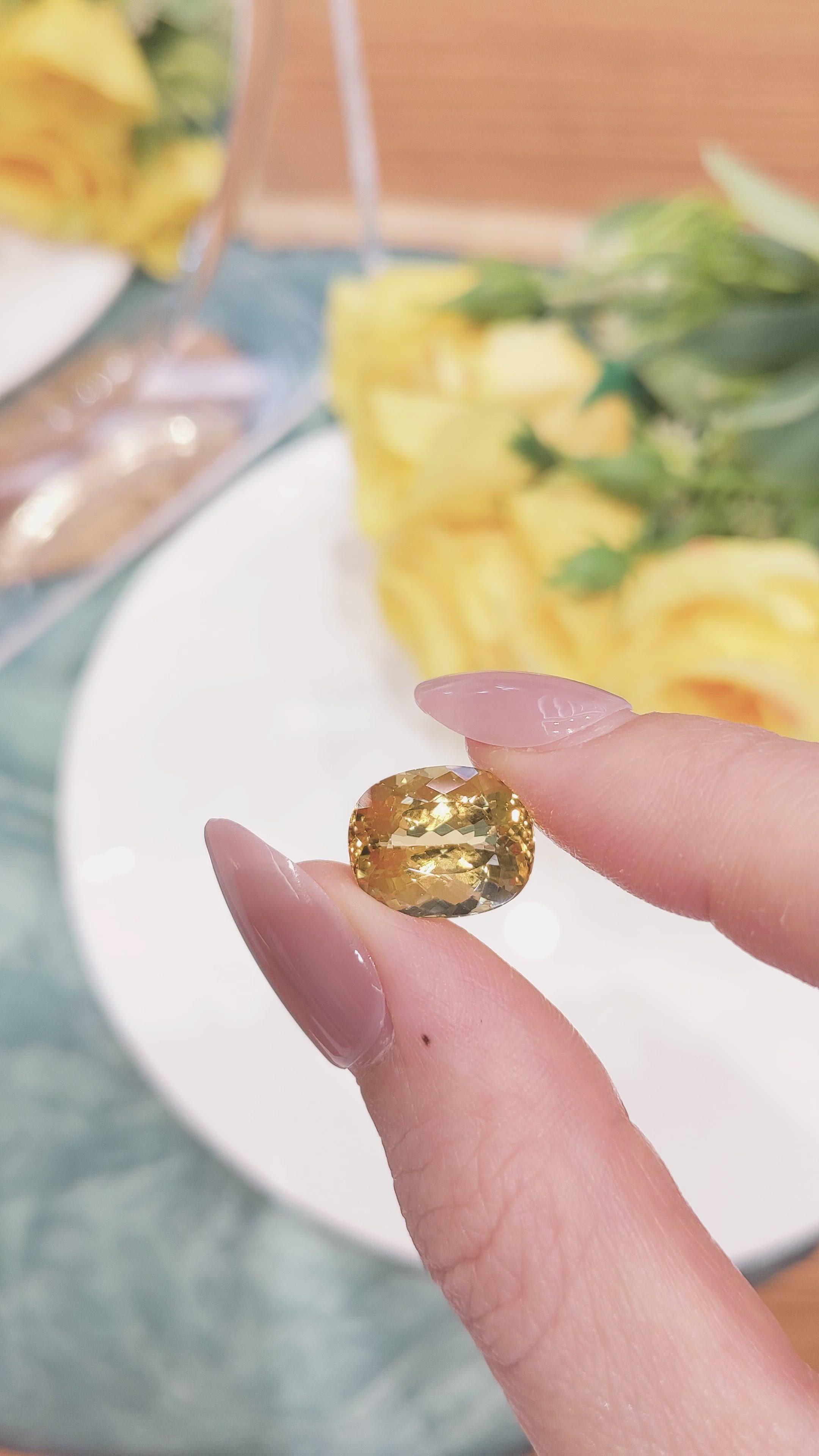 9.45 Ct. Imperial Topaz from Brazil Size Video