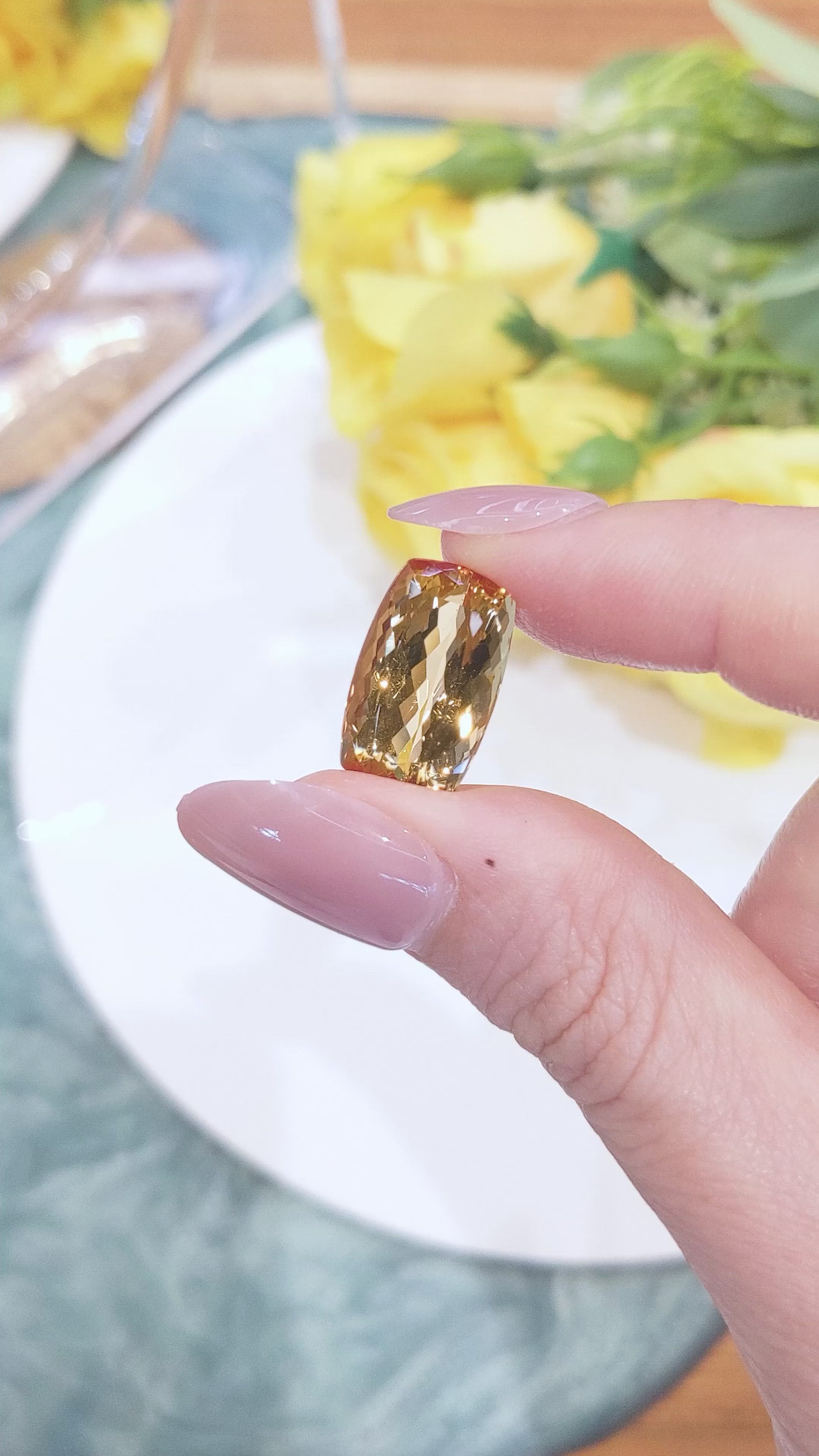 14.47 Ct. Imperial Topaz from Brazil Size Video