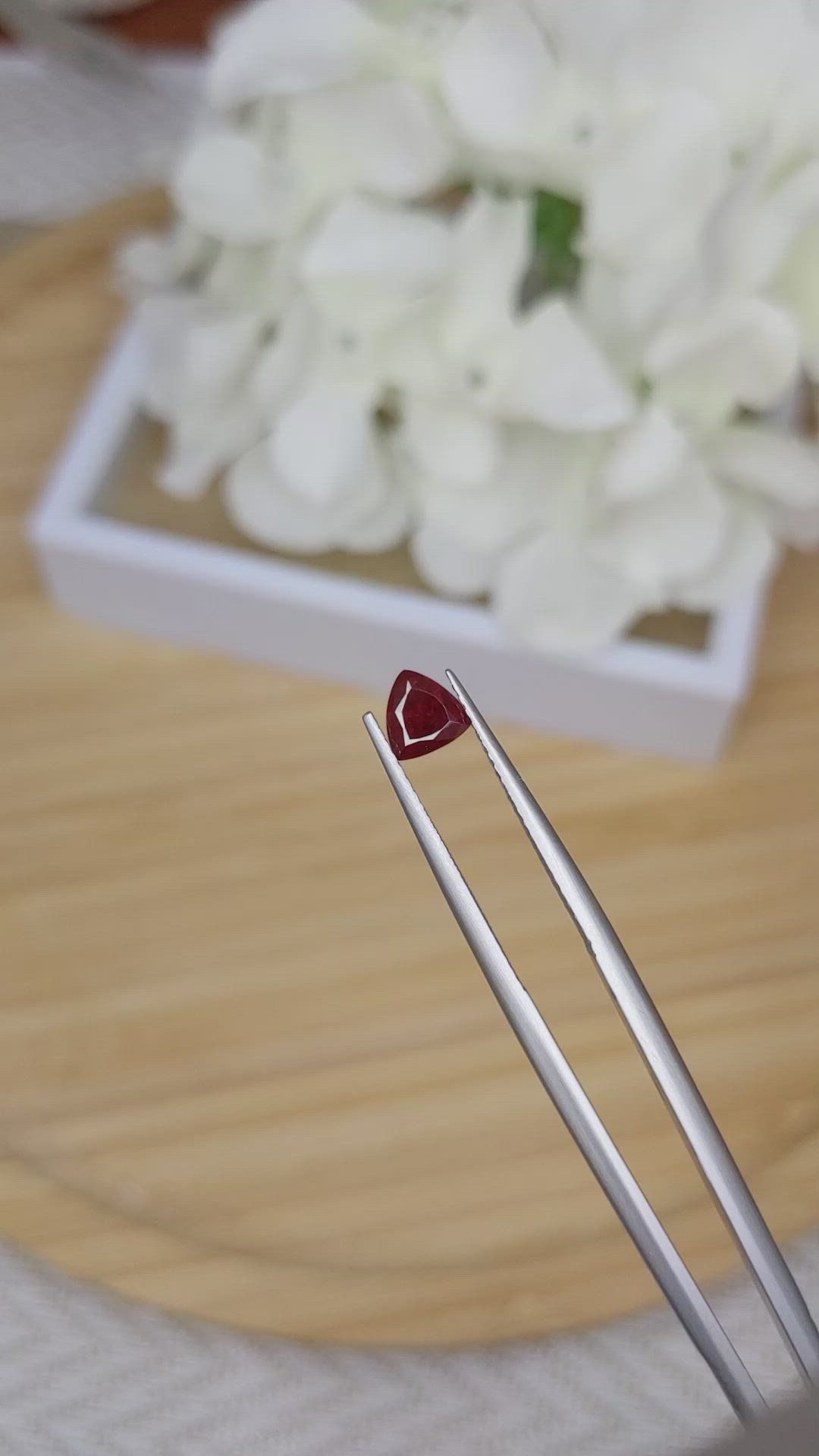 0.74 Ct. Red Spinel from Ceylon (Sri Lanka) Size Video