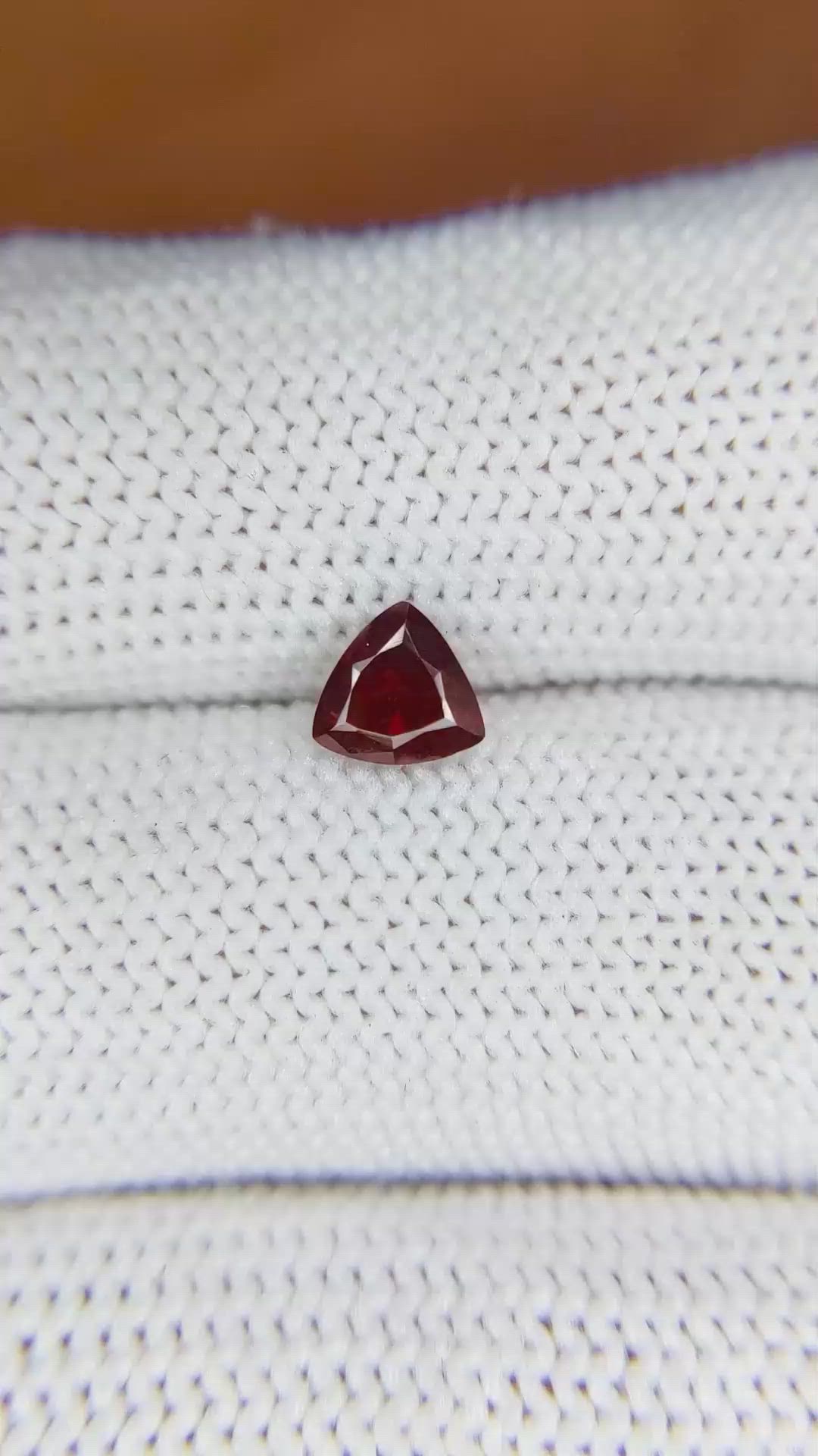 0.74 Ct. Red Spinel from Ceylon (Sri Lanka) Size Video