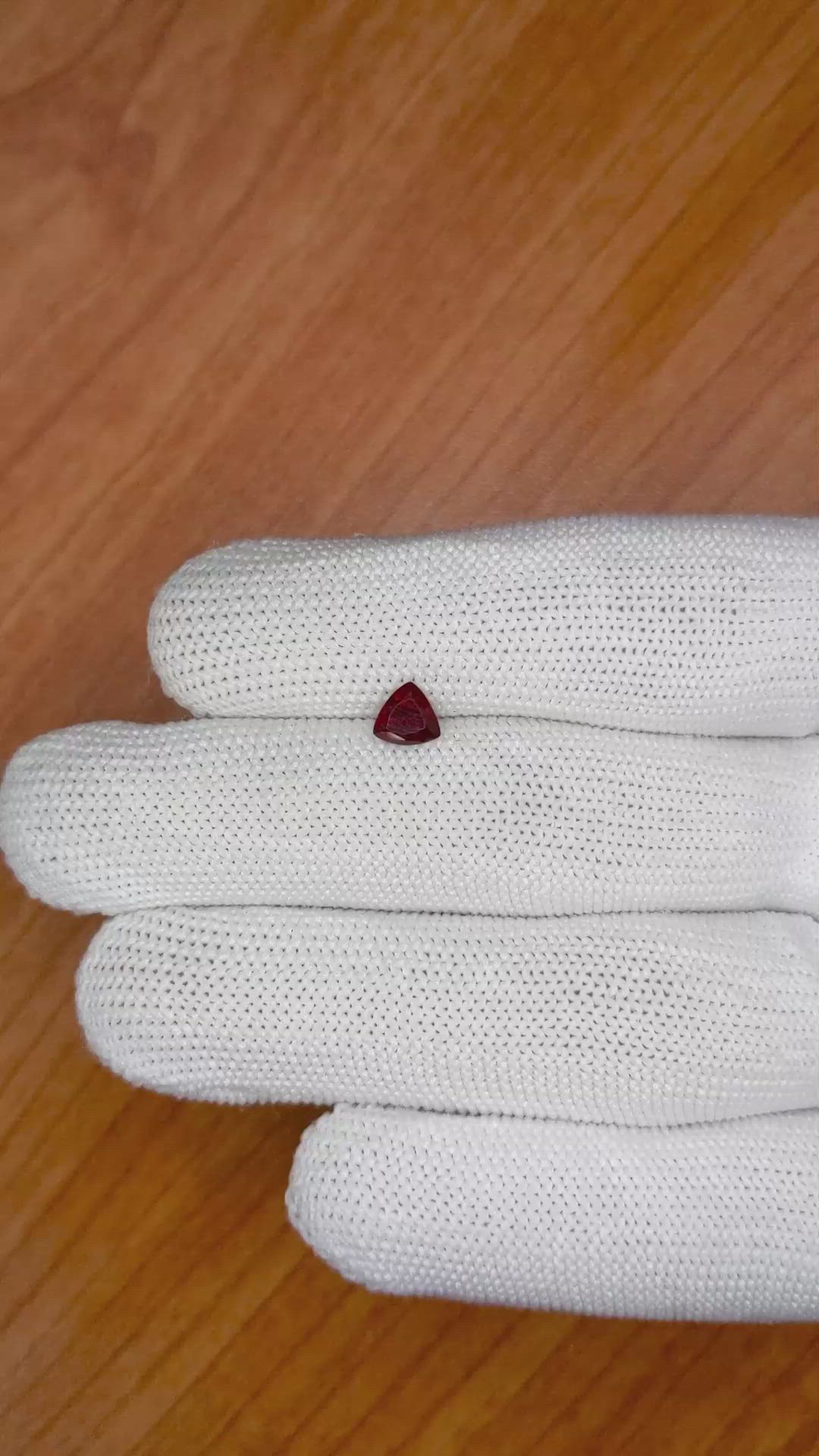 0.74 Ct. Red Spinel from Ceylon (Sri Lanka) Size Video