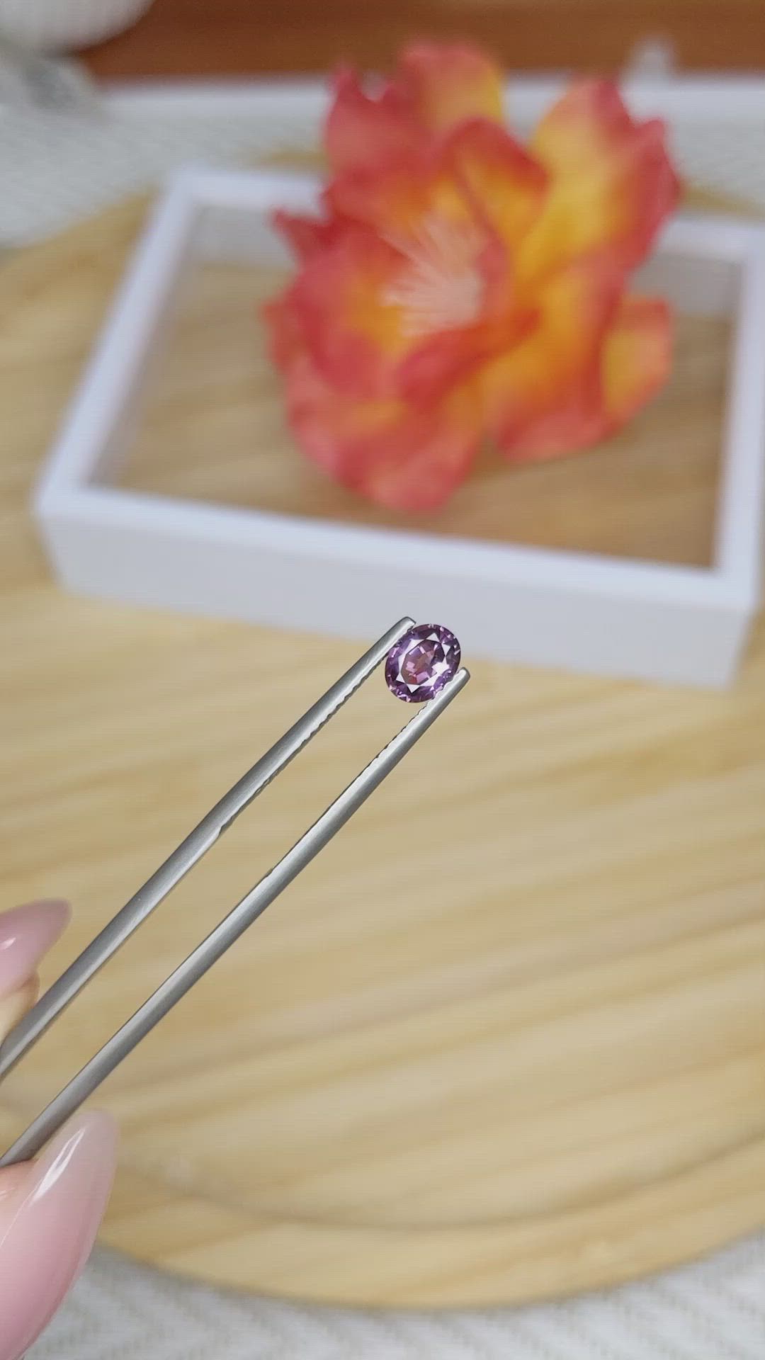 0.59 Ct. Spinel from Ceylon (Sri Lanka) Size Video
