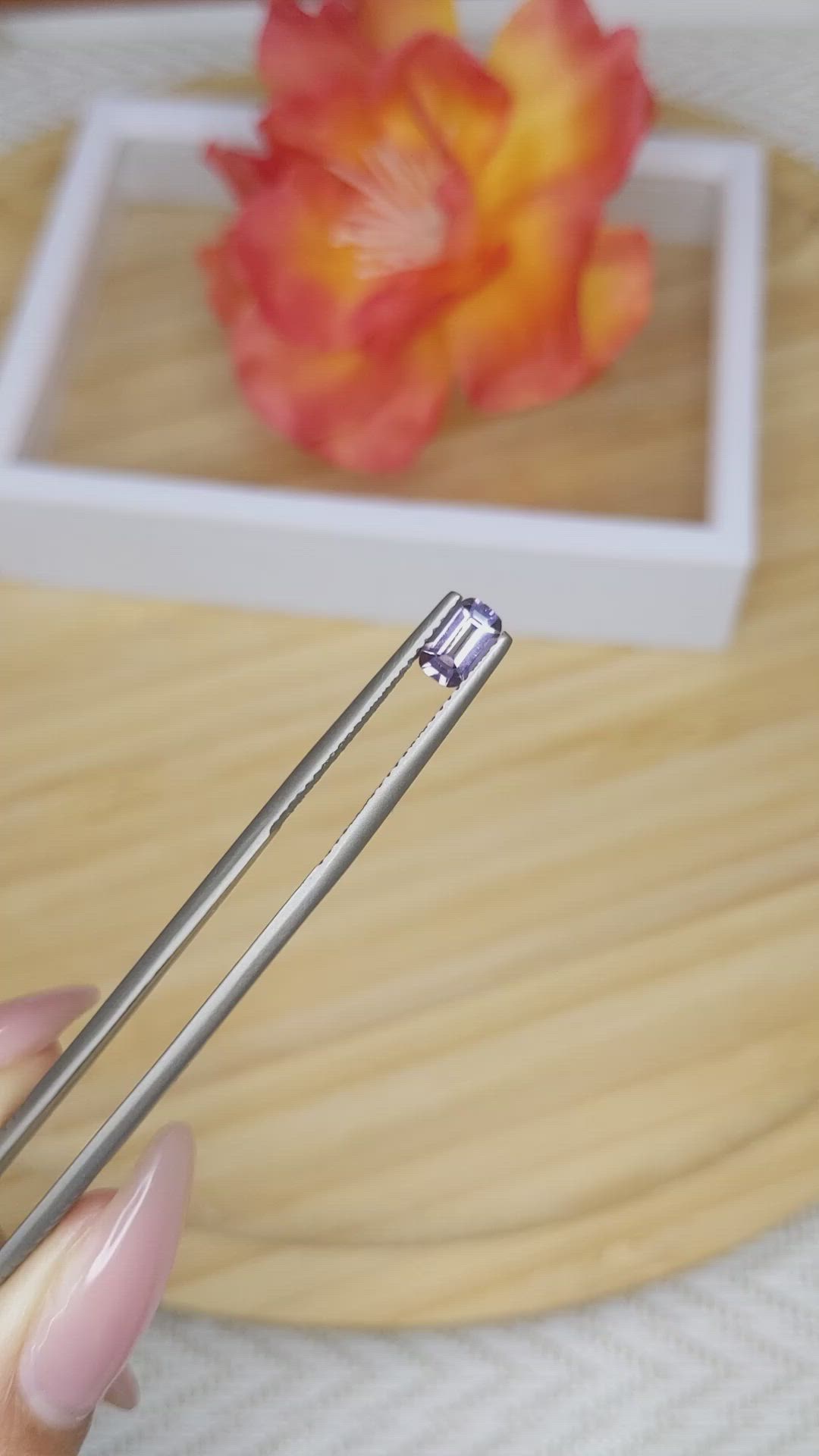 0.56 Ct. Spinel from Ceylon (Sri Lanka) Size Video