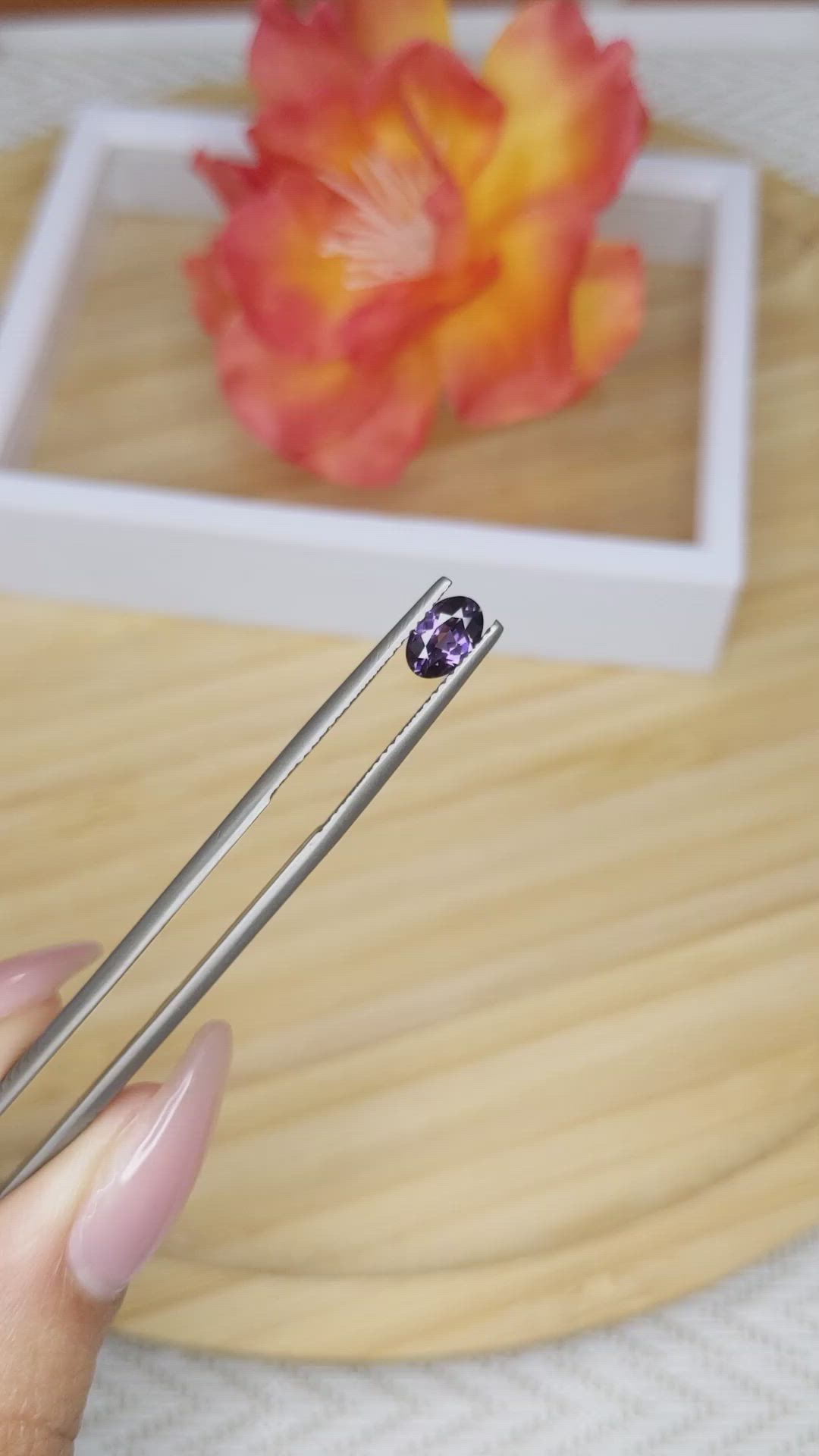 0.61 Ct. Spinel from Ceylon (Sri Lanka) Size Video