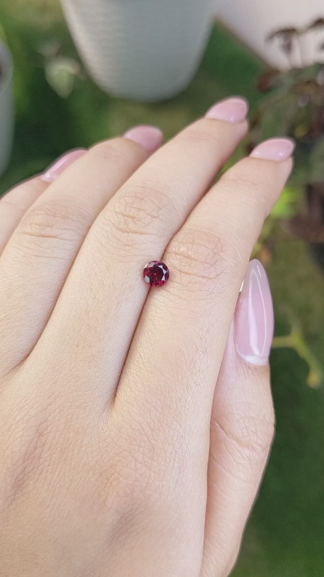 0.73 Ct. Garnet from Ceylon (Sri Lanka) Size Video