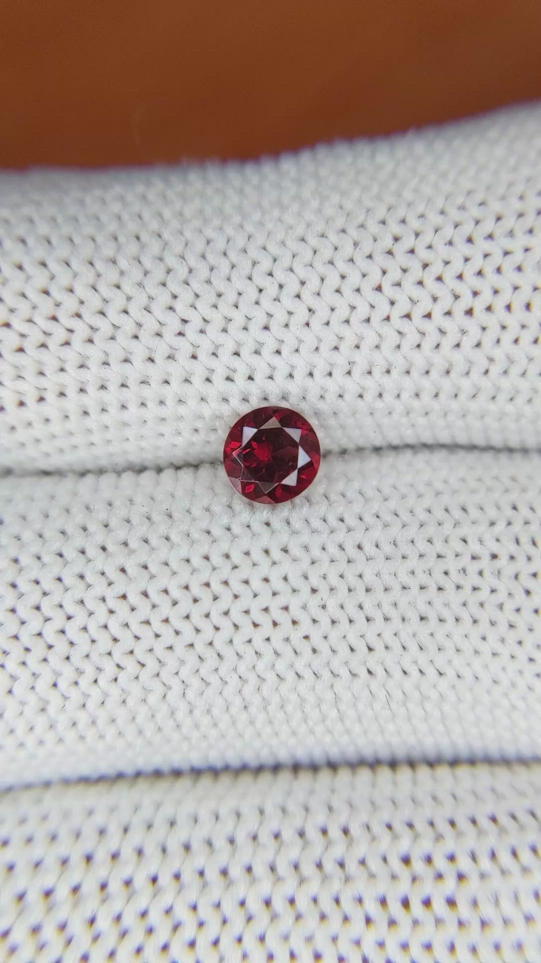 0.73 Ct. Garnet from Ceylon (Sri Lanka) Size Video