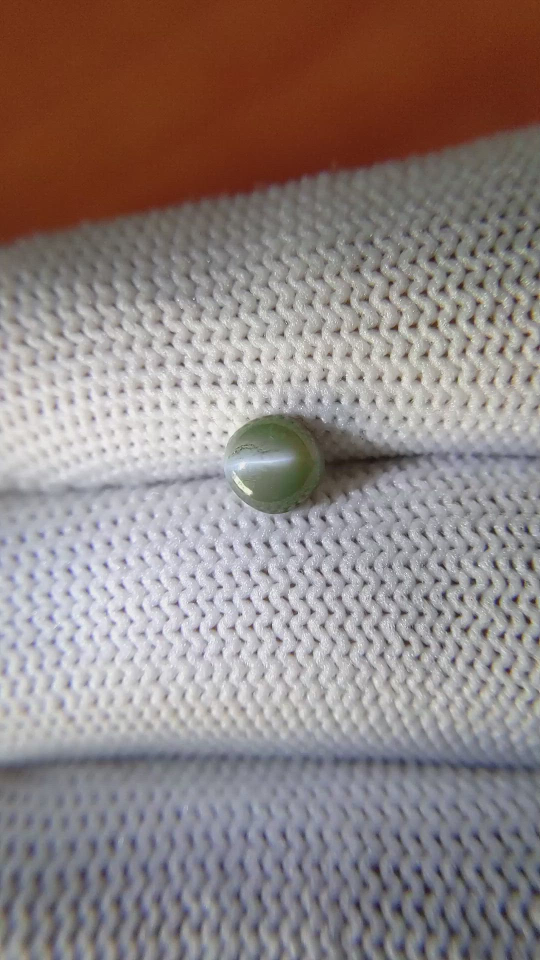 1.16 Ct. Green Cabochon Chrysoberyl from Ceylon (Sri Lanka) Size Video