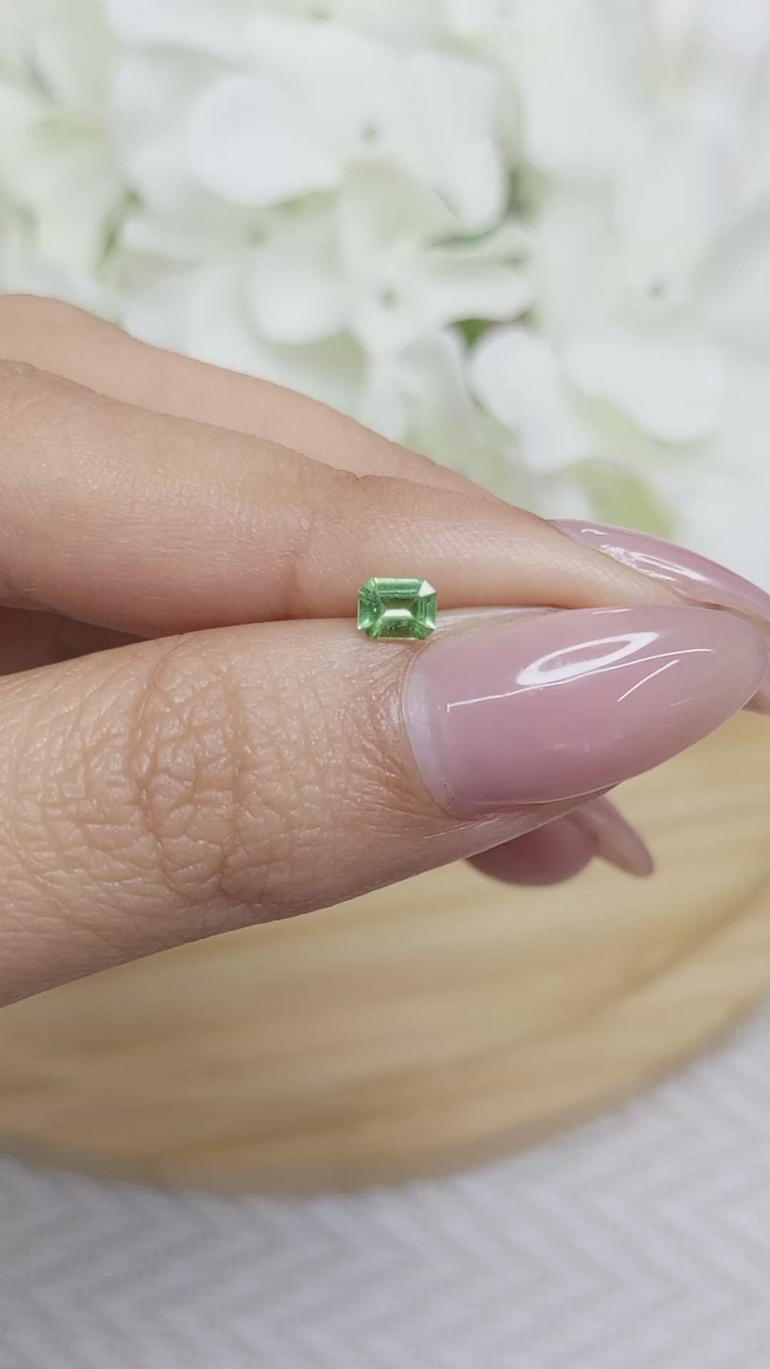 0.27 Ct. Tsavorite Garnet from Madagascar Size Video