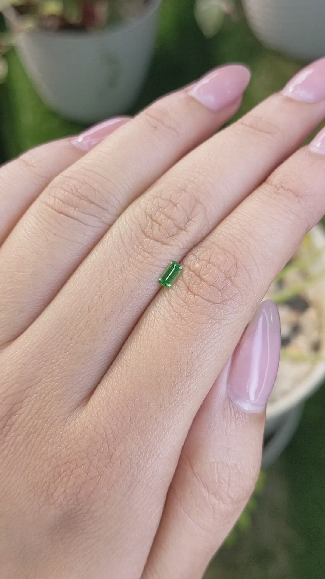 0.23 Ct. Tsavorite Garnet from Madagascar Size Video