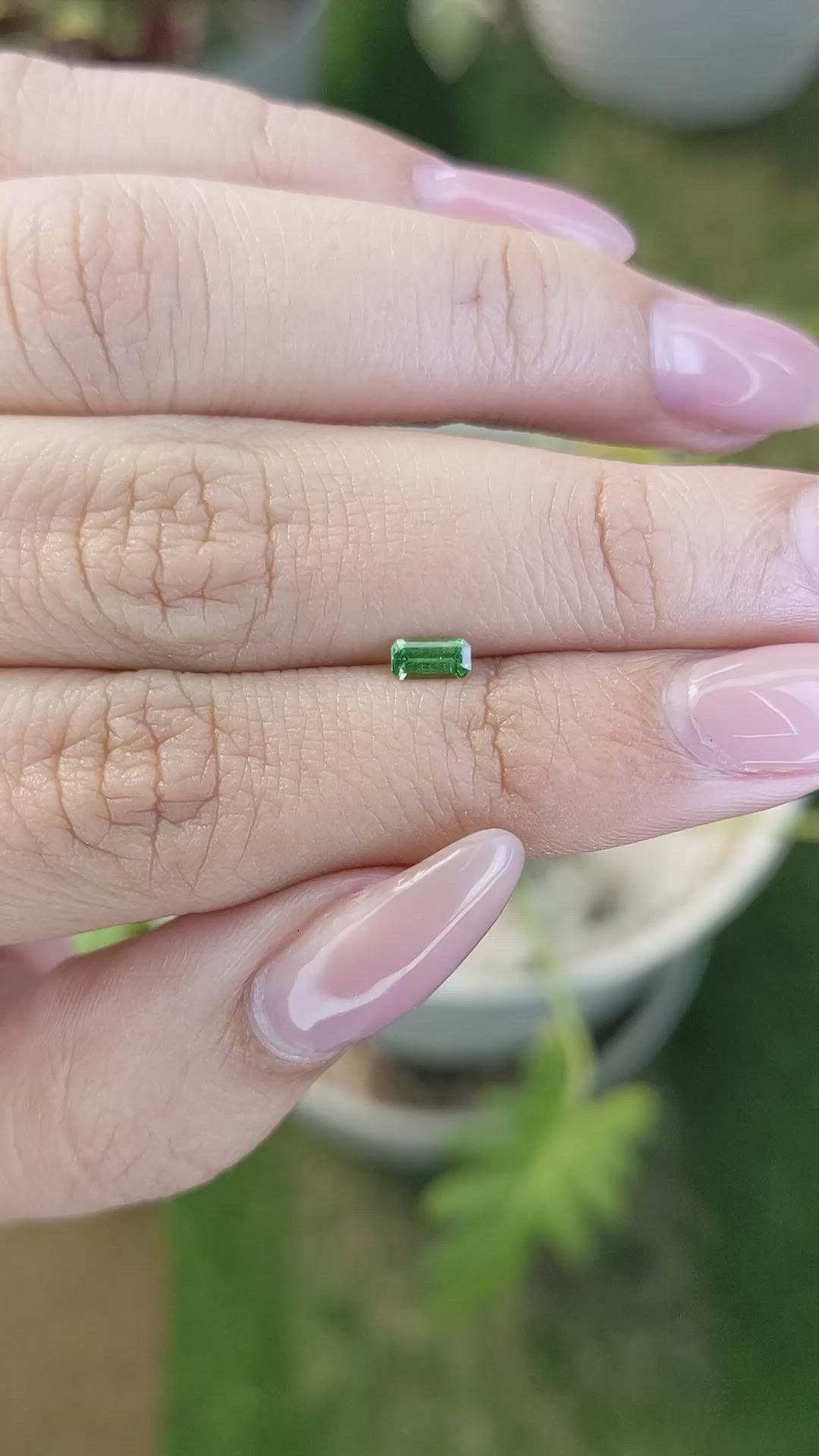 0.23 Ct. Tsavorite Garnet from Madagascar Size Video