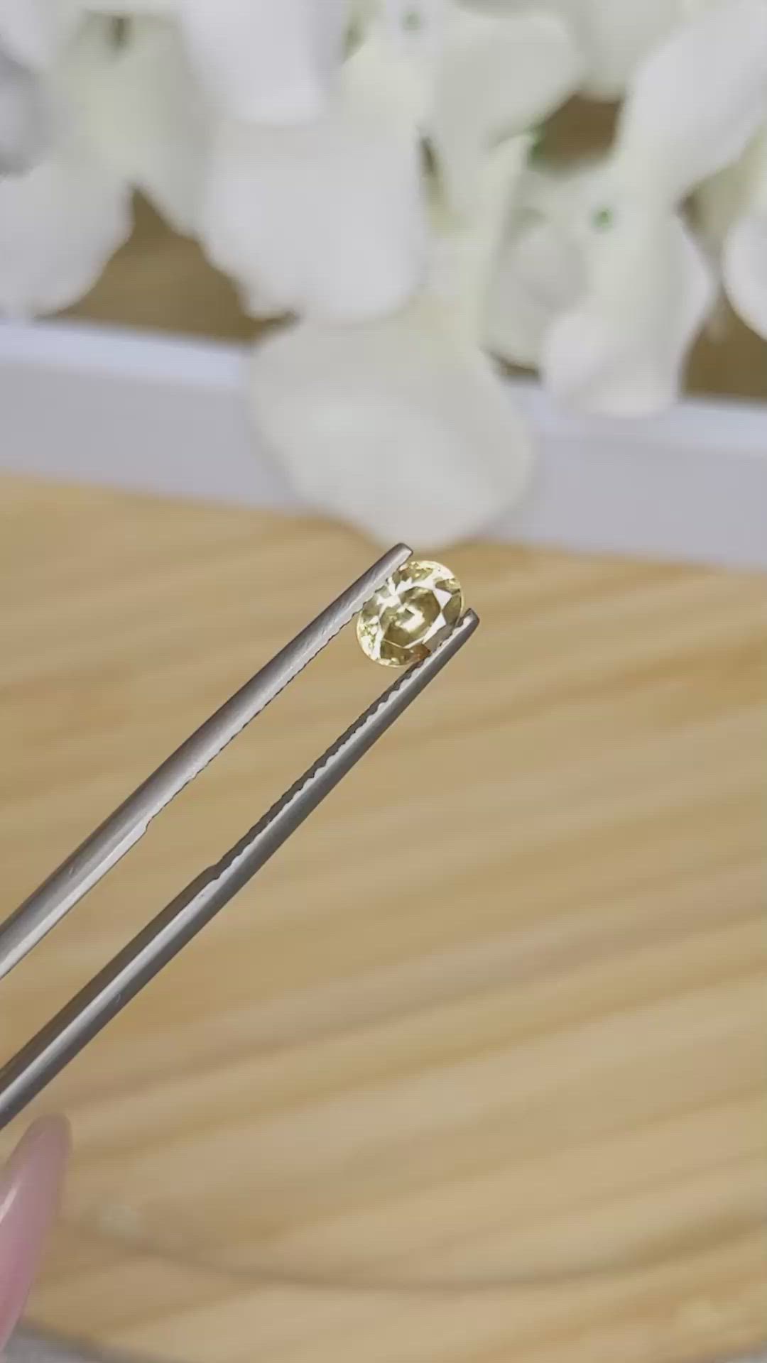 1.02 Ct. Zircon from Ceylon (Sri Lanka) Size Video