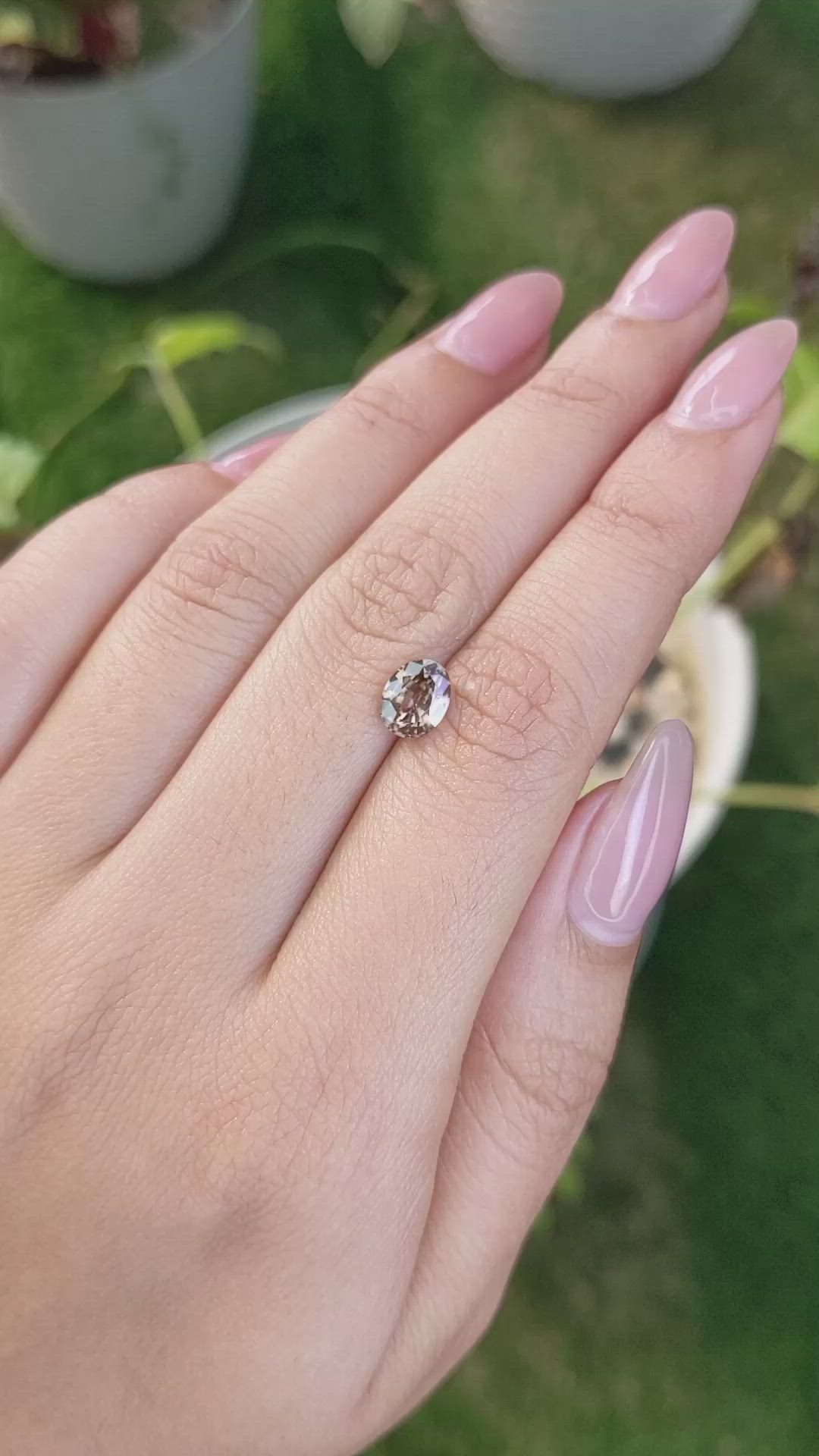 1.68 Ct. Zircon from Ceylon (Sri Lanka) Size Video