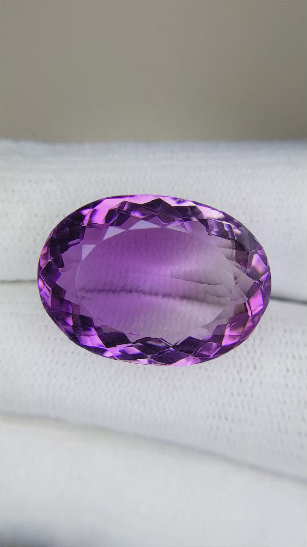 22.18 Ct. Amethyst from Brazil Size Video
