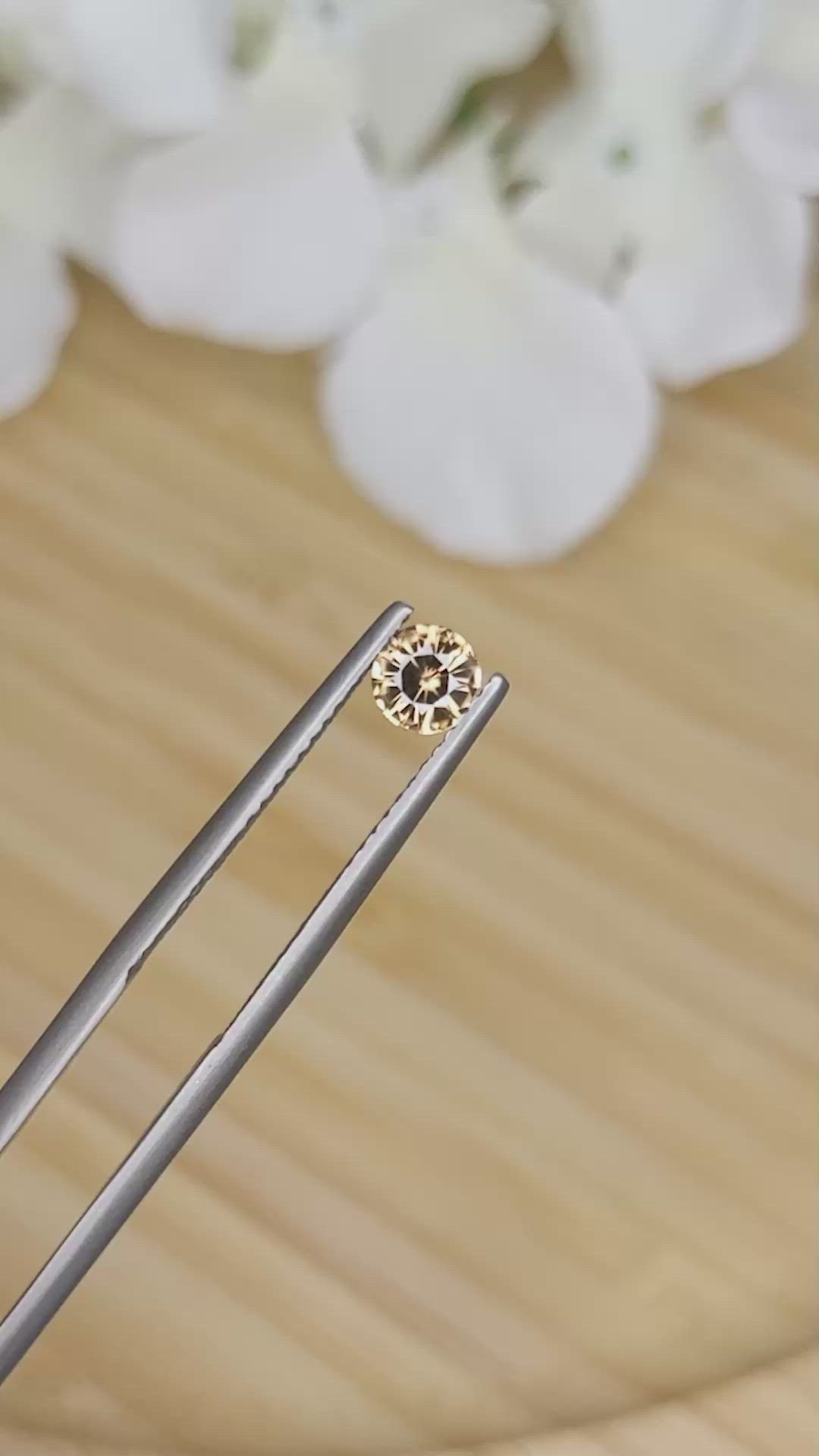 0.51 Ct. Zircon from Ceylon (Sri Lanka) Size Video