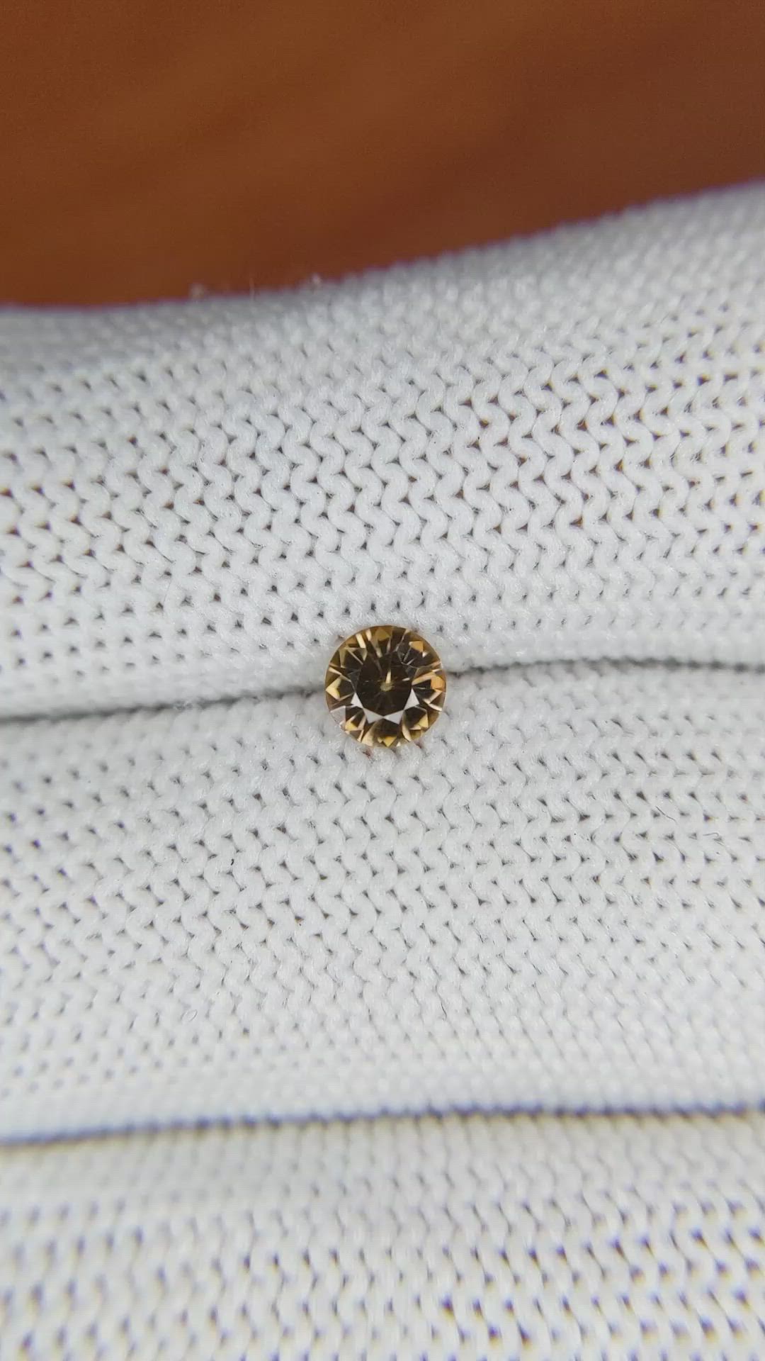 0.51 Ct. Zircon from Ceylon (Sri Lanka) Size Video